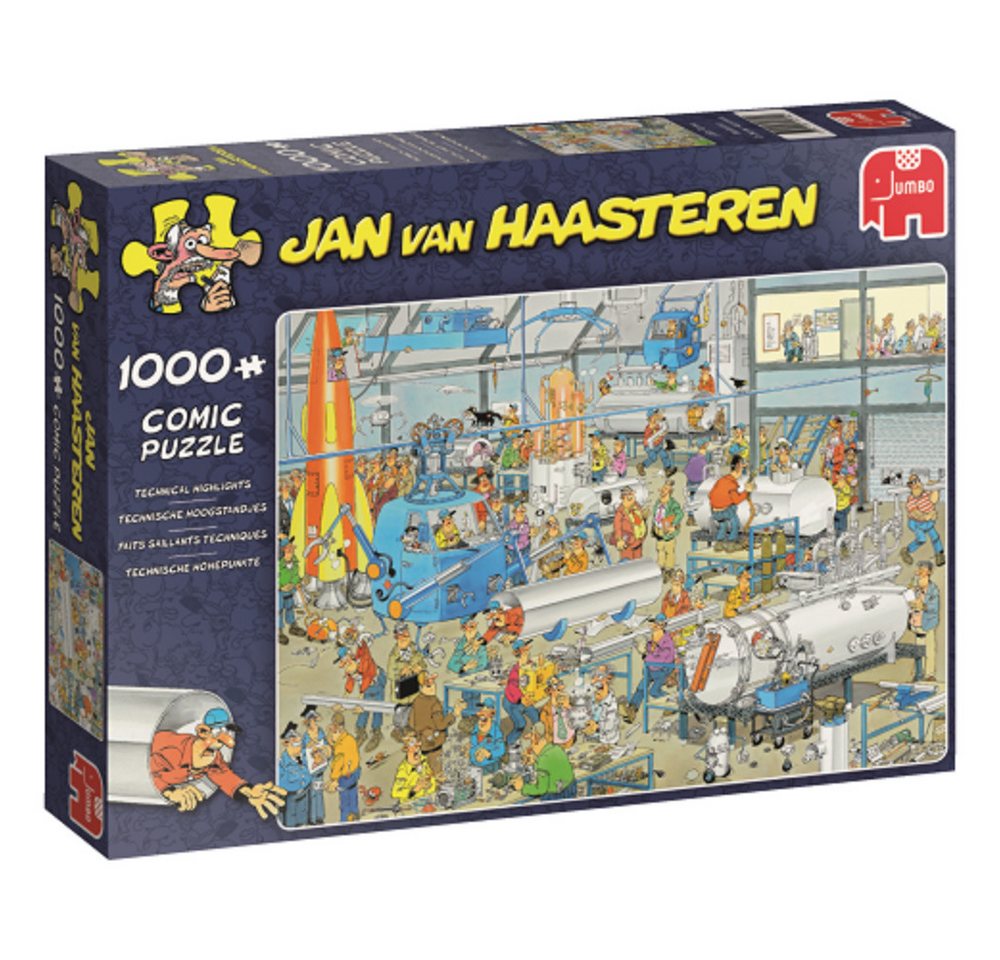 Jan van Haasteren Puzzle Jan van Haasteren Technische Höhepunkte 1000 Teile Puzzle, 1000 Puzzleteile