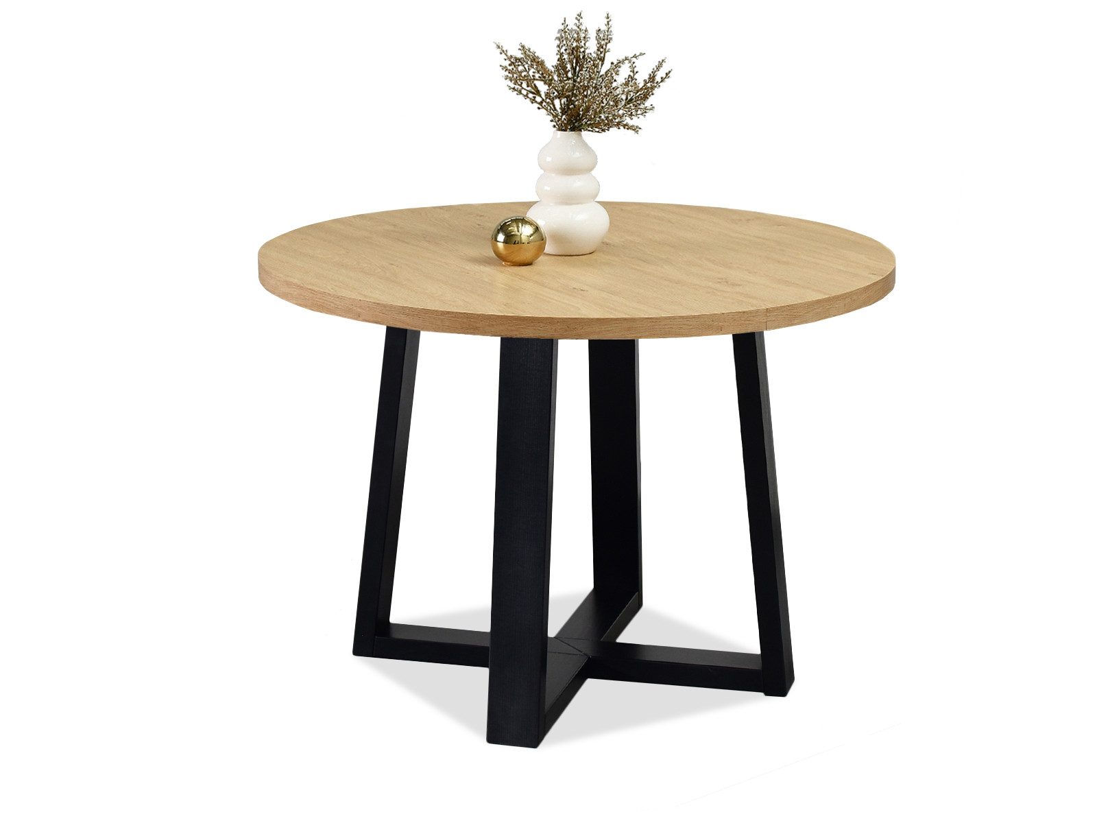 Compleo Esstisch Rund, Loft Design, 100-180 günstig online kaufen