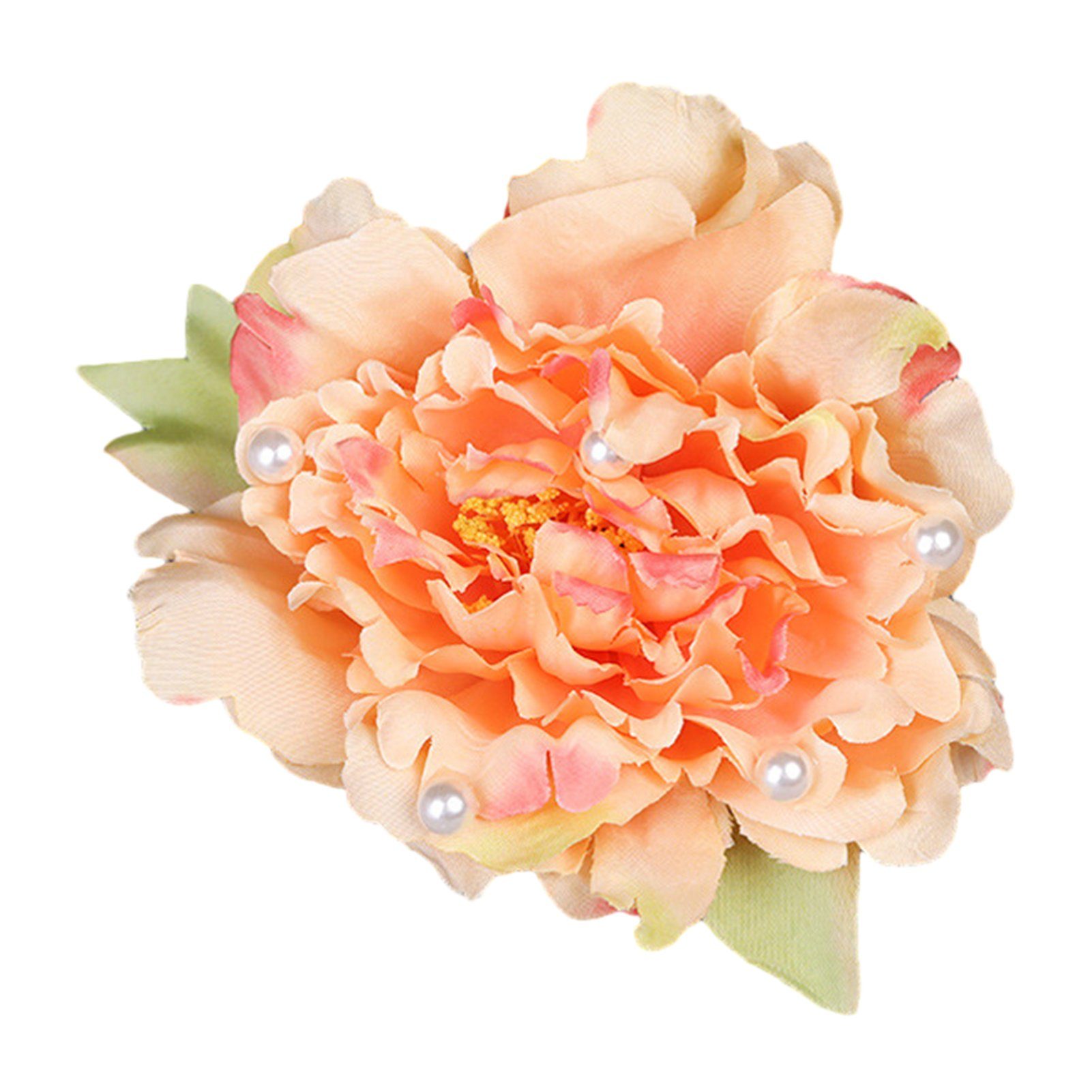 Blusmart Diadem Simulierte Blumen-Haarspange, Lebendiger, Personalisierter Haarschmuck orange