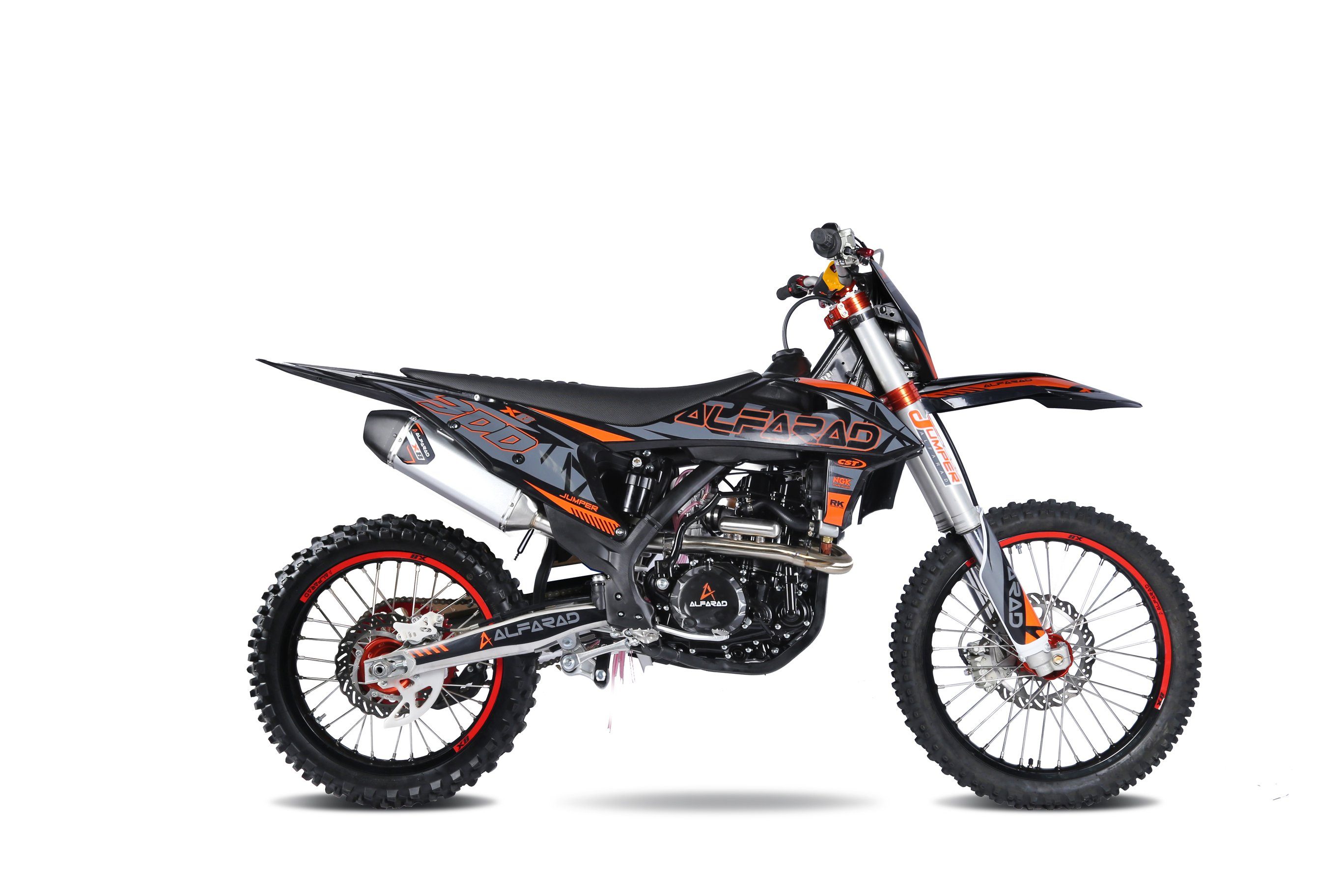 KXD Dirt Bike 300ccm Alfarad X8 Dirtbike Vollsross Enduro Crossbike 21/19 Black