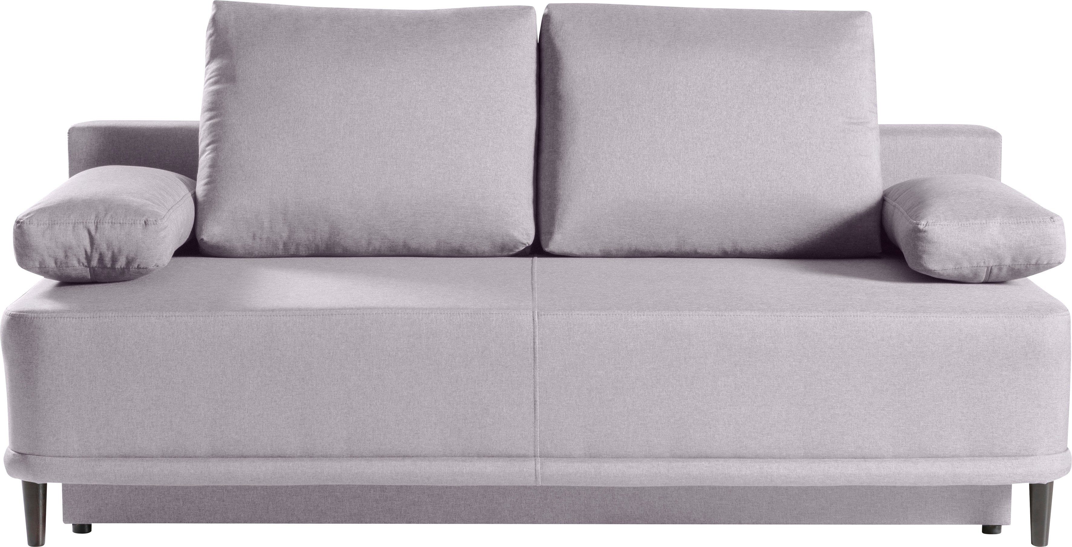 WERK2 Schlafsofa Street, 2-Sitzer Sofa & mit und Federkern Bettkasten Silber Schlafcouch Silber | | Silber