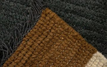Wollteppich Nepal Teppich handgeknüpft grau, morgenland, rechteckig, Höhe: 18 mm, handgeknüpft