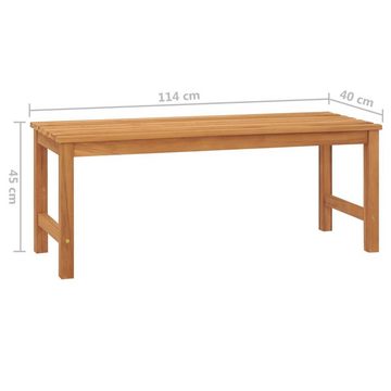 furnicato Gartenbank 114 cm Massivholz Teak