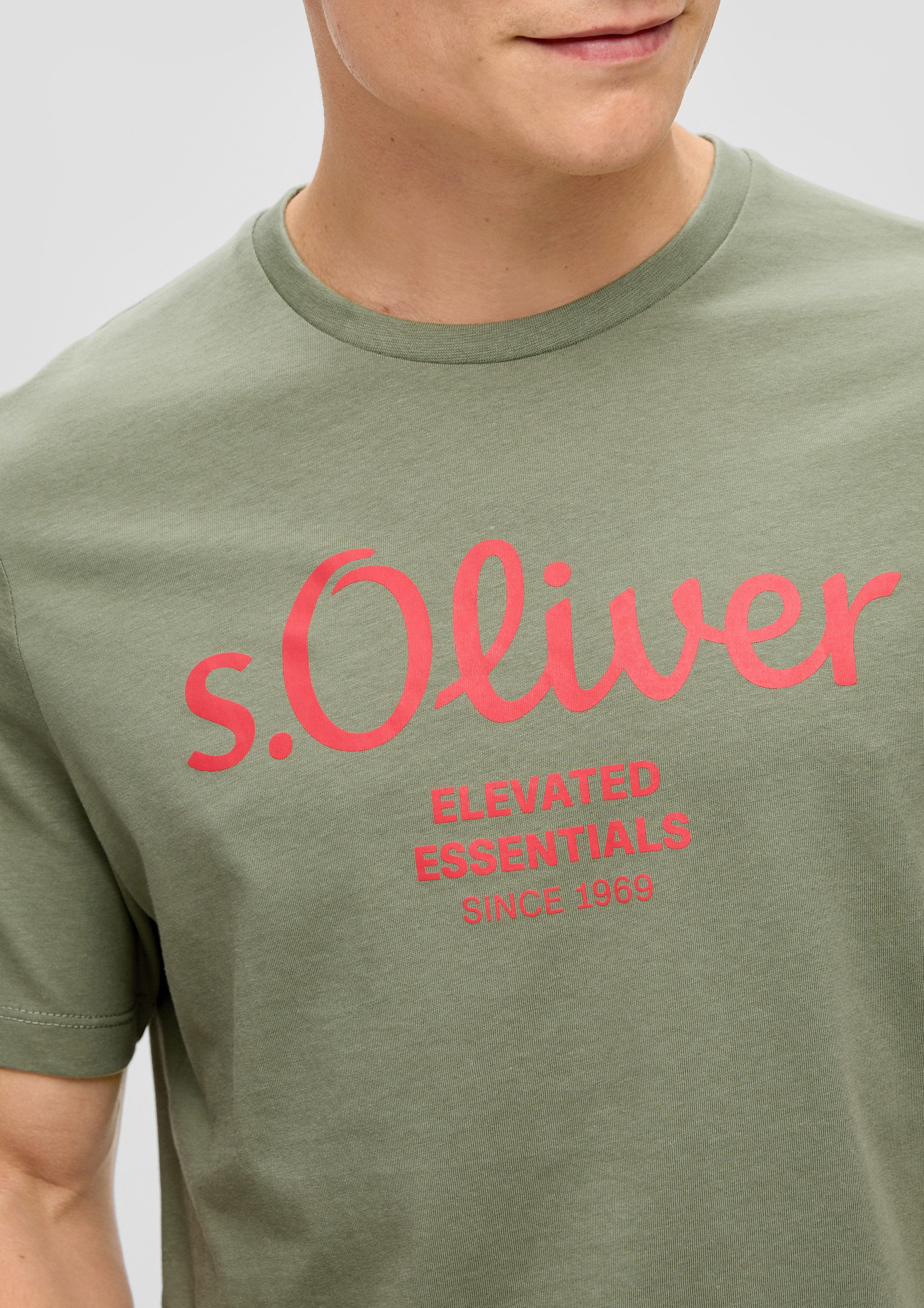 s.Oliver Kurzarmshirt T-Shirt T-Shirt mit Frontprint