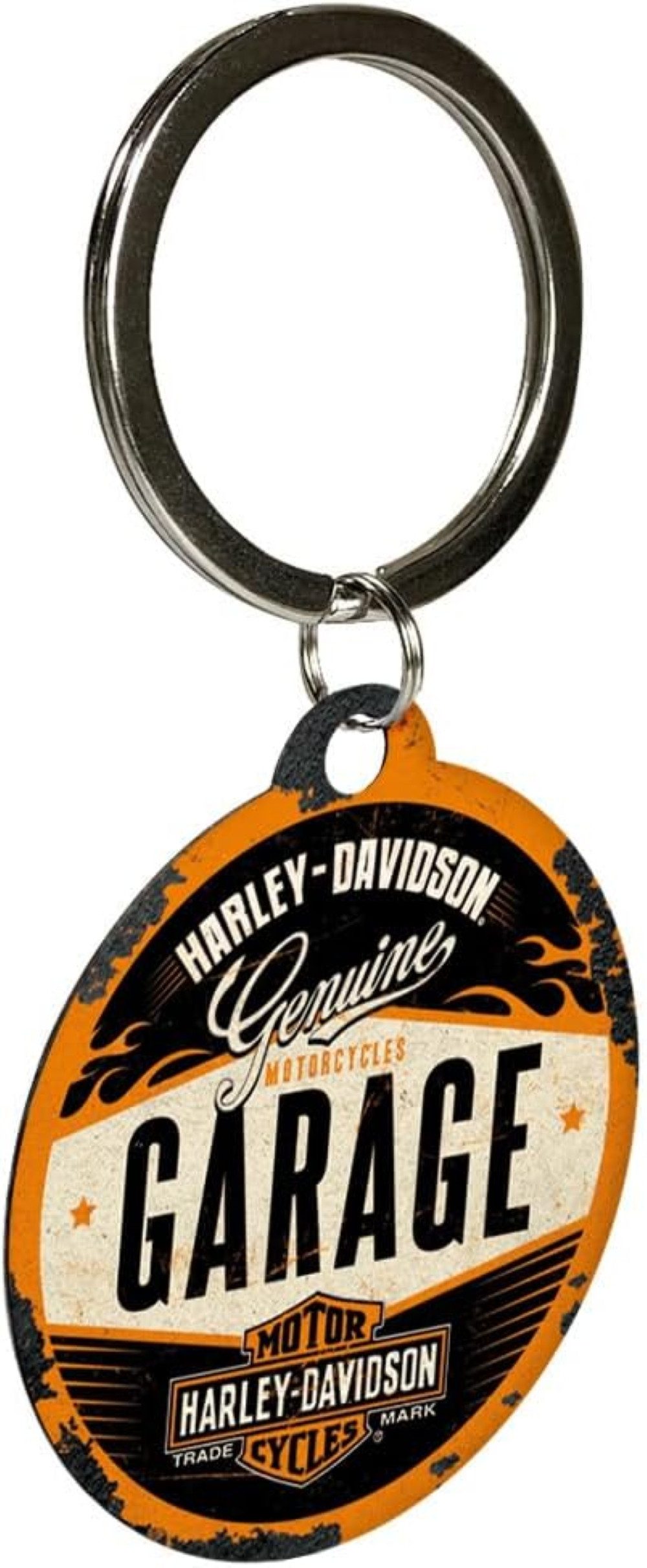 Nostalgic-Art Schlüsselanhänger mit Gravur Schlüsselanhänger - Harley-Davidson – Garage
