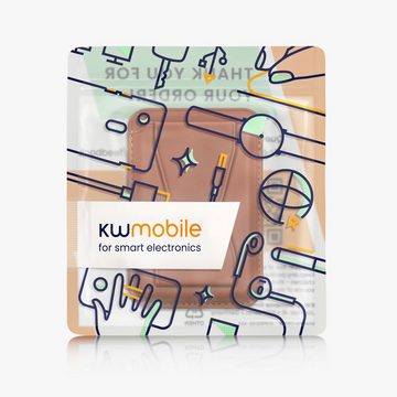 kwmobile Kartenhalter für Smartphones - Kunstleder Halter Halterung, (1-tlg., Etui 65 x 95 mm - Platz für 2 Karten)
