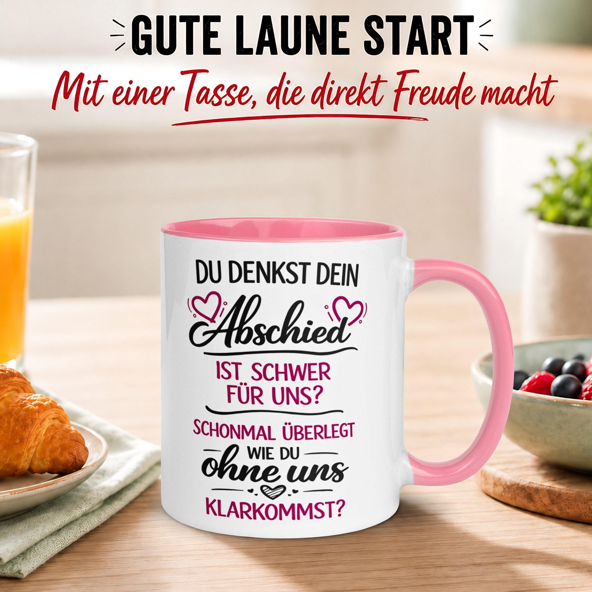 Momentals Tasse Zum Abschied Kollegin Geschenk – „Du denkst DEIN Abschied ist schwer“, Gratis Versand · Links-&Rechtshänder · Spülmaschinenfest