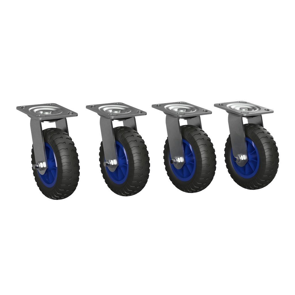 SUPROD Ersatzrad Lenkrolle mit PU Rad Ø 160 mm Gleitlager Transportrolle PANNENSICHER (4 St)