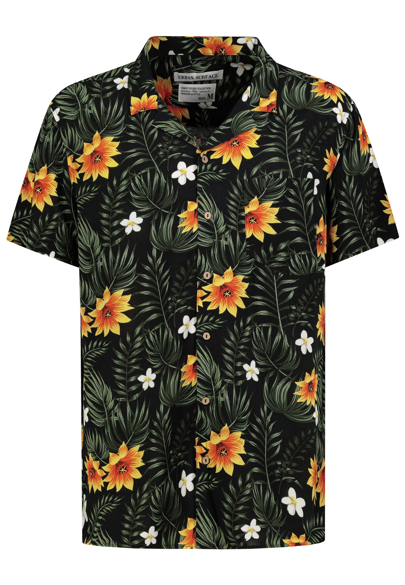 Urban Surface Kurzarmhemd Kurzarm- mit botanischem günstig online kaufen