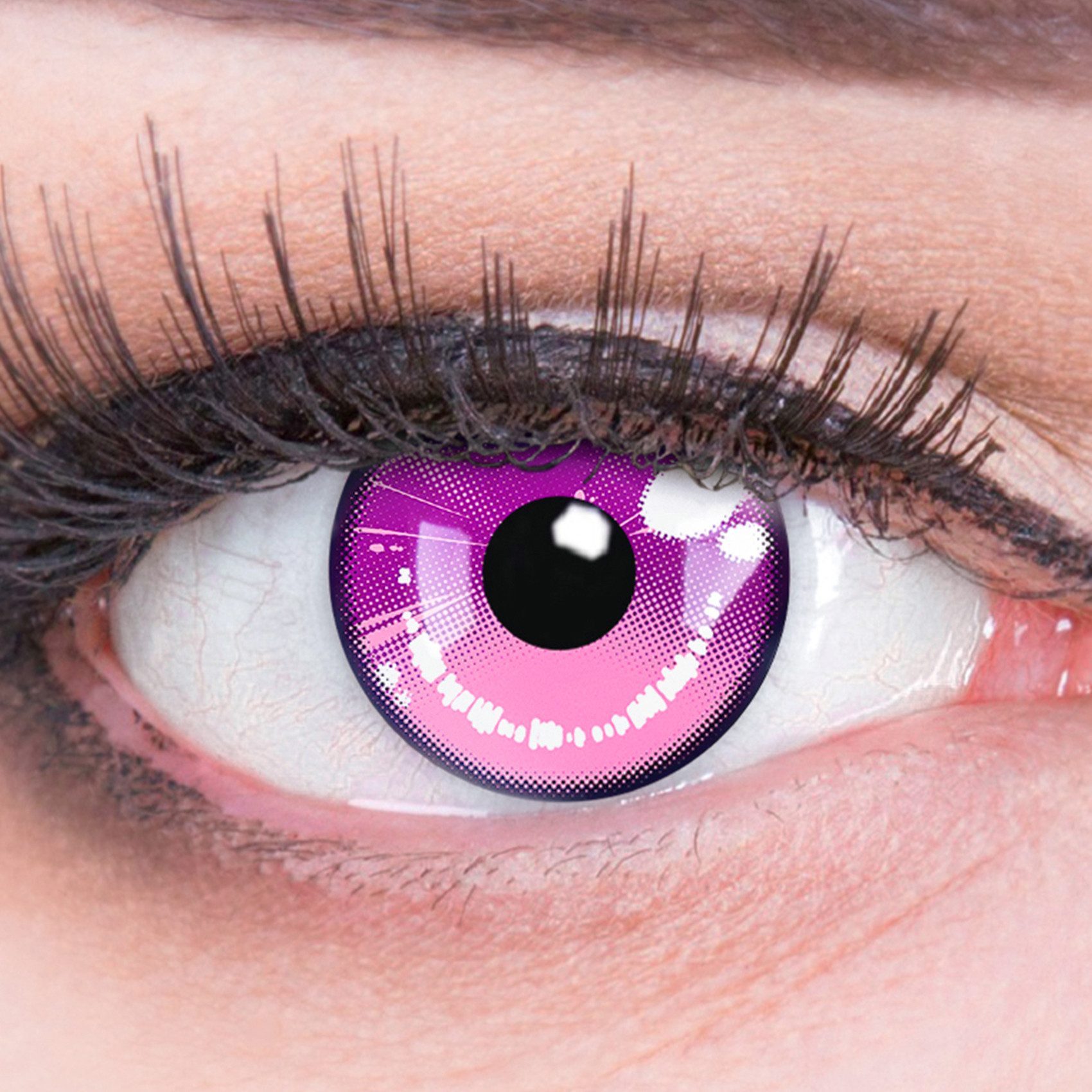 MeralenS Farblinsen Farbige Lila Cosplay Kontaktlinsen Ohne Sehstärke Anime Arc 2 Violet