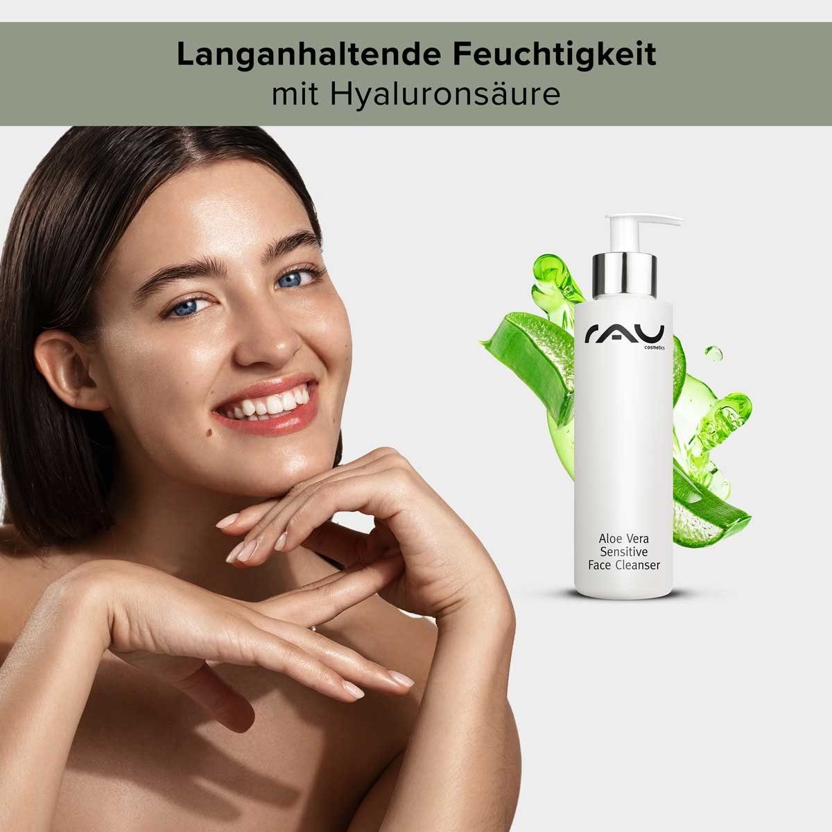 milde für Lotion Aloe Reinigung schonenden Haut, trockene RAU Gesichts-Reinigungslotion & Face Sensitive empfindliche BIO zur Vegane und Cleanser Cosmetics Vera
