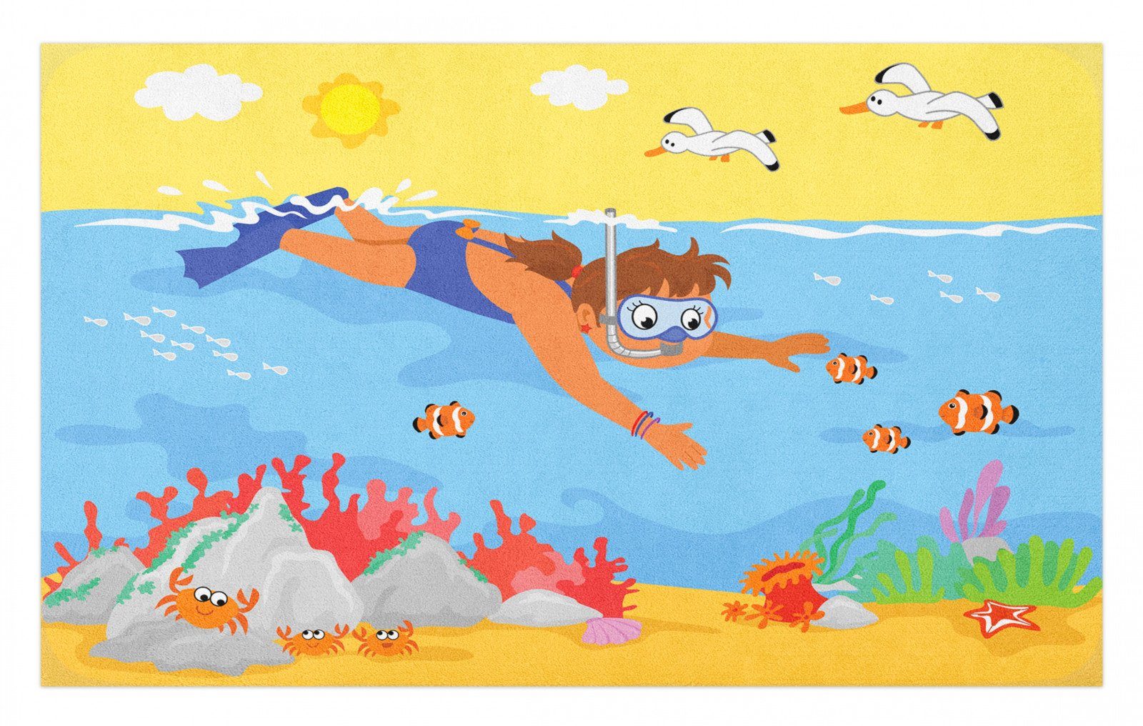 Outdoorteppich »Dekorative Polyester Bodenmatte mit rutschfesten Träger