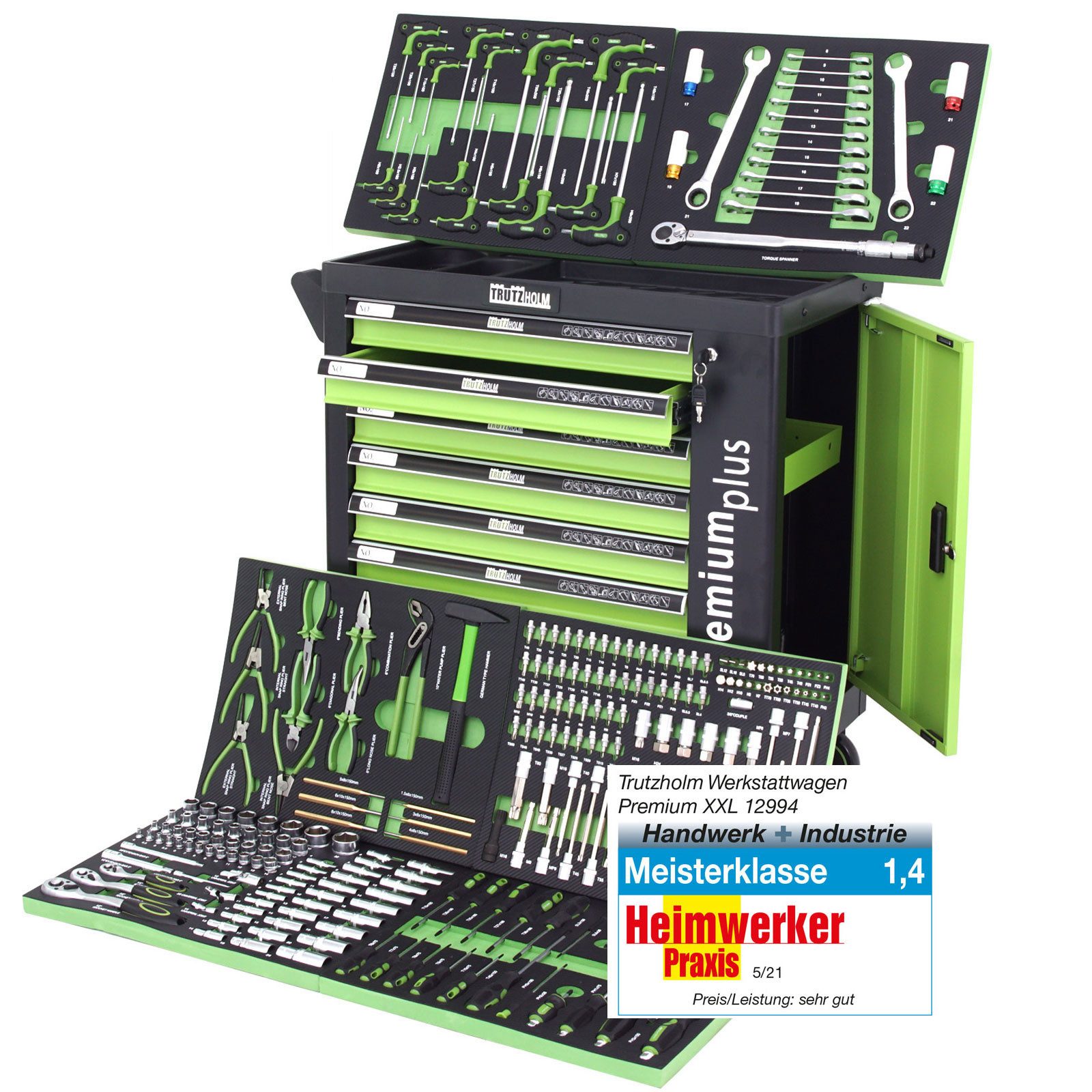 TRUTZHOLM Werkstattwagen Premium bestückt 254tlg. Chrom Werkzeug Softclose günstig online kaufen
