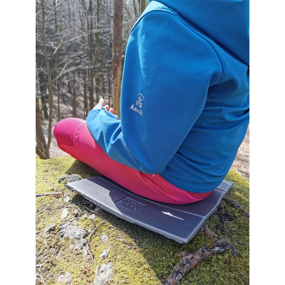 BasicNature Sitzkissen BasicNature Falt-Sitzkissen grau
