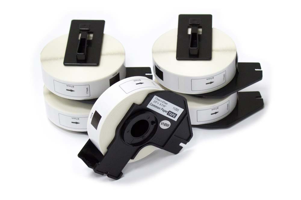 vhbw Etikettenpapier passend für Brother PT QL-570, QL-580, QL-580N, QL-650, QL650TD | Papier
