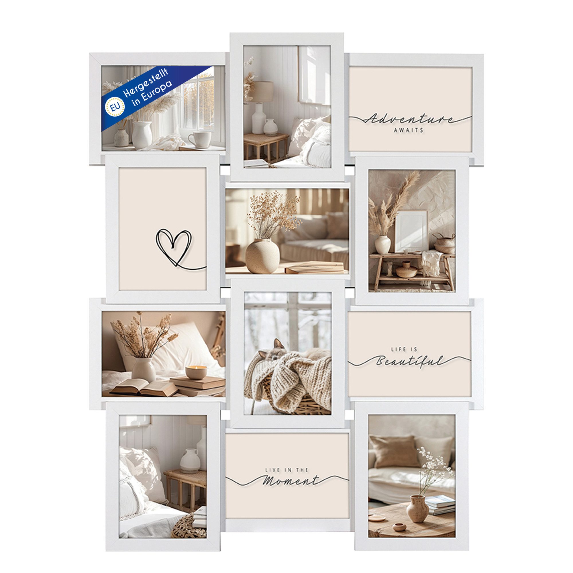 Wackadoo Living Bilderrahmen Collage Holzbilderrahmen Galerie mit Glas und günstig online kaufen