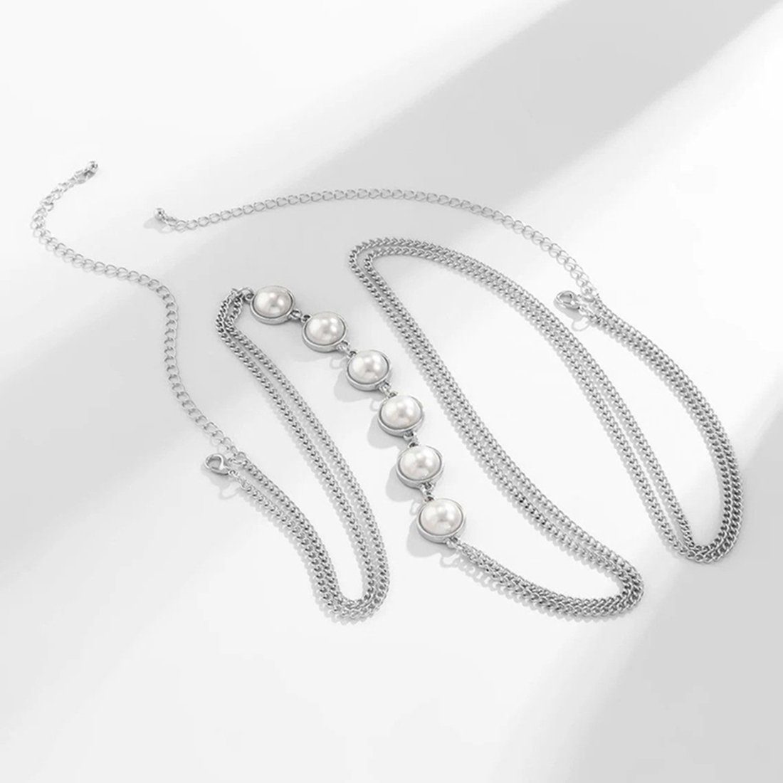 (1 Charm-Kette (1-tlg) Perlen-Körperkette, Körperkette Sexy Künstliche Crossover, DAYUT Stück)