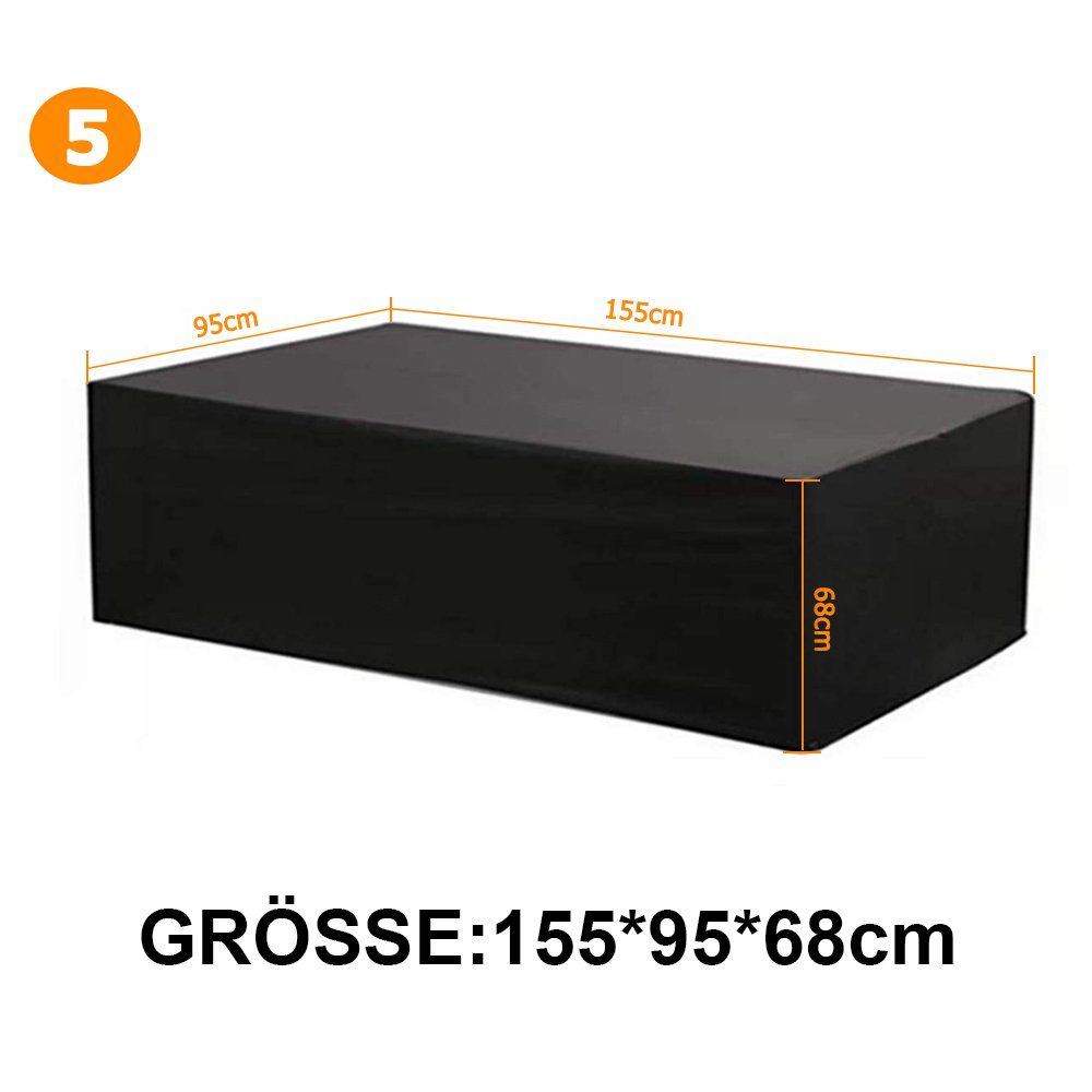 BTTO Gartenmöbel-Schutzhülle Gartenmöbel-Schutzhülle Gartenmöbel-Abdeckung L-Form, Regenfeste,UV-Schutz,Winddicht