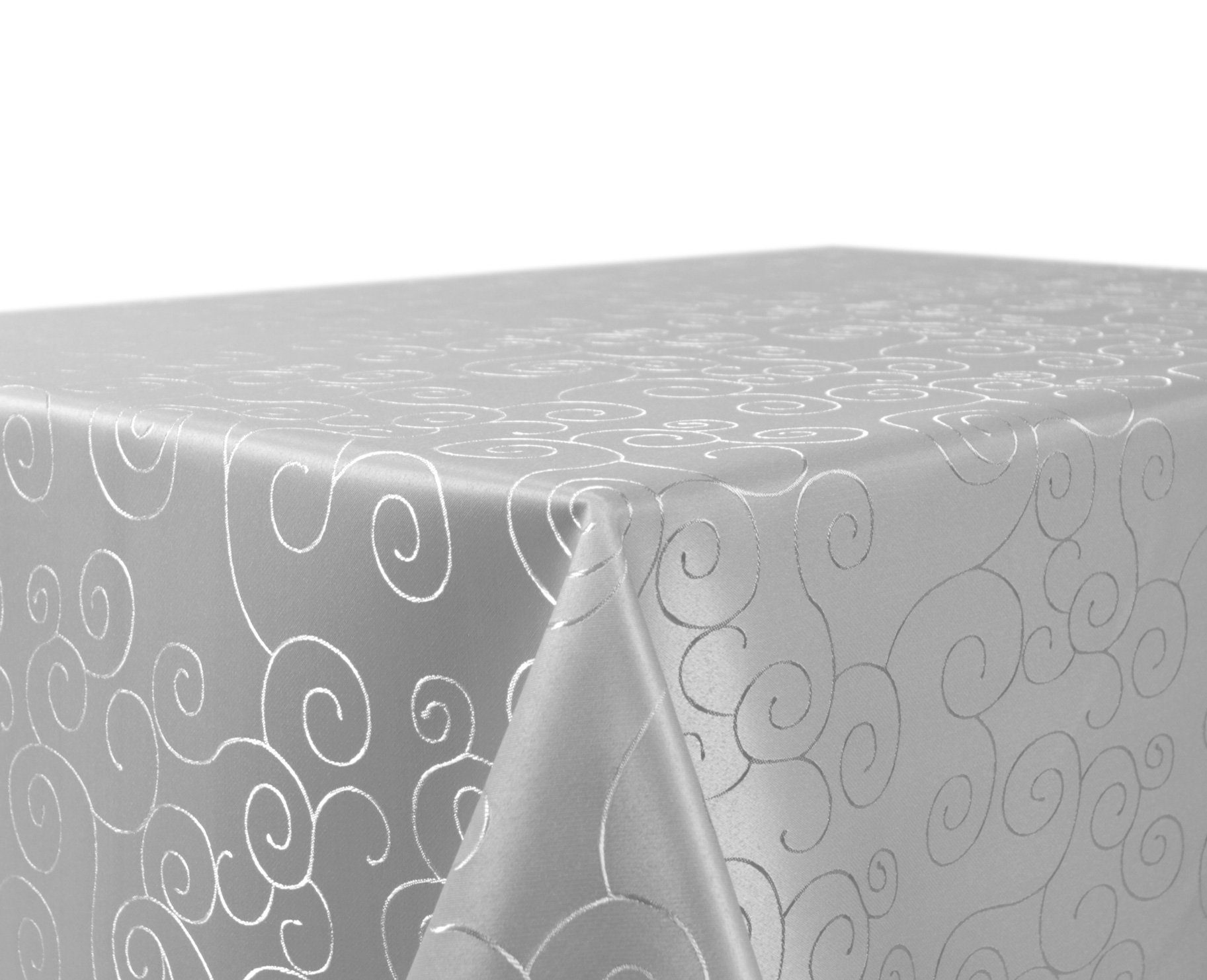 Tischdecke Tafeltuch Tablecloth 135x180 cm Damast Baumwolle   weiß glatt 