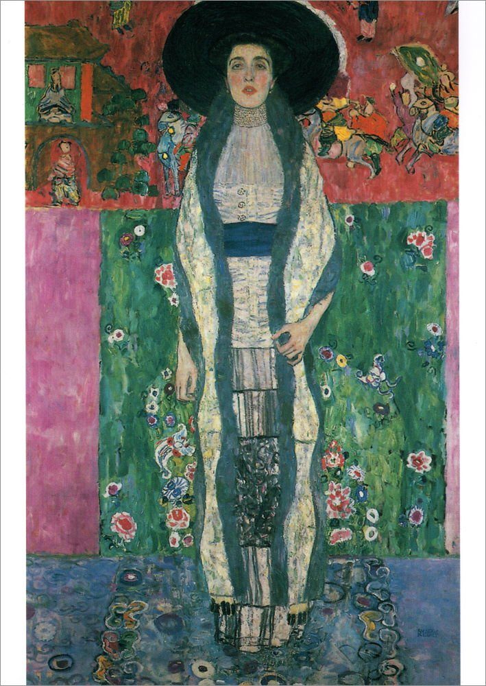 Postkarte Kunstkarte Gustav Klimt "Bildnis der Adele Bloch-Bauer"