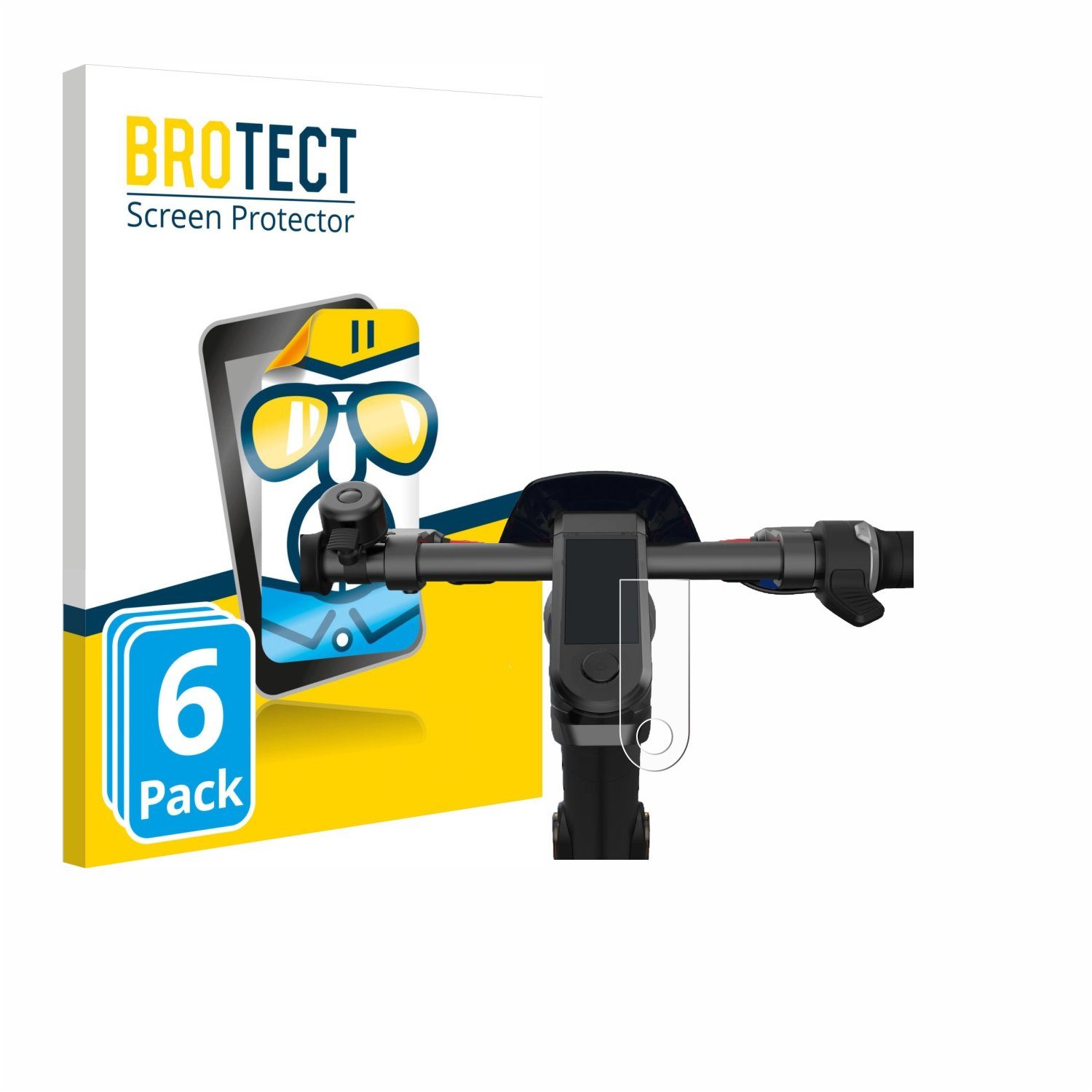 BROTECT Displayschutzfolie Schutzfolie für NIU KQi3 Pro, 6 Stück, Displayschutz Schutz Folie Klar Transparent