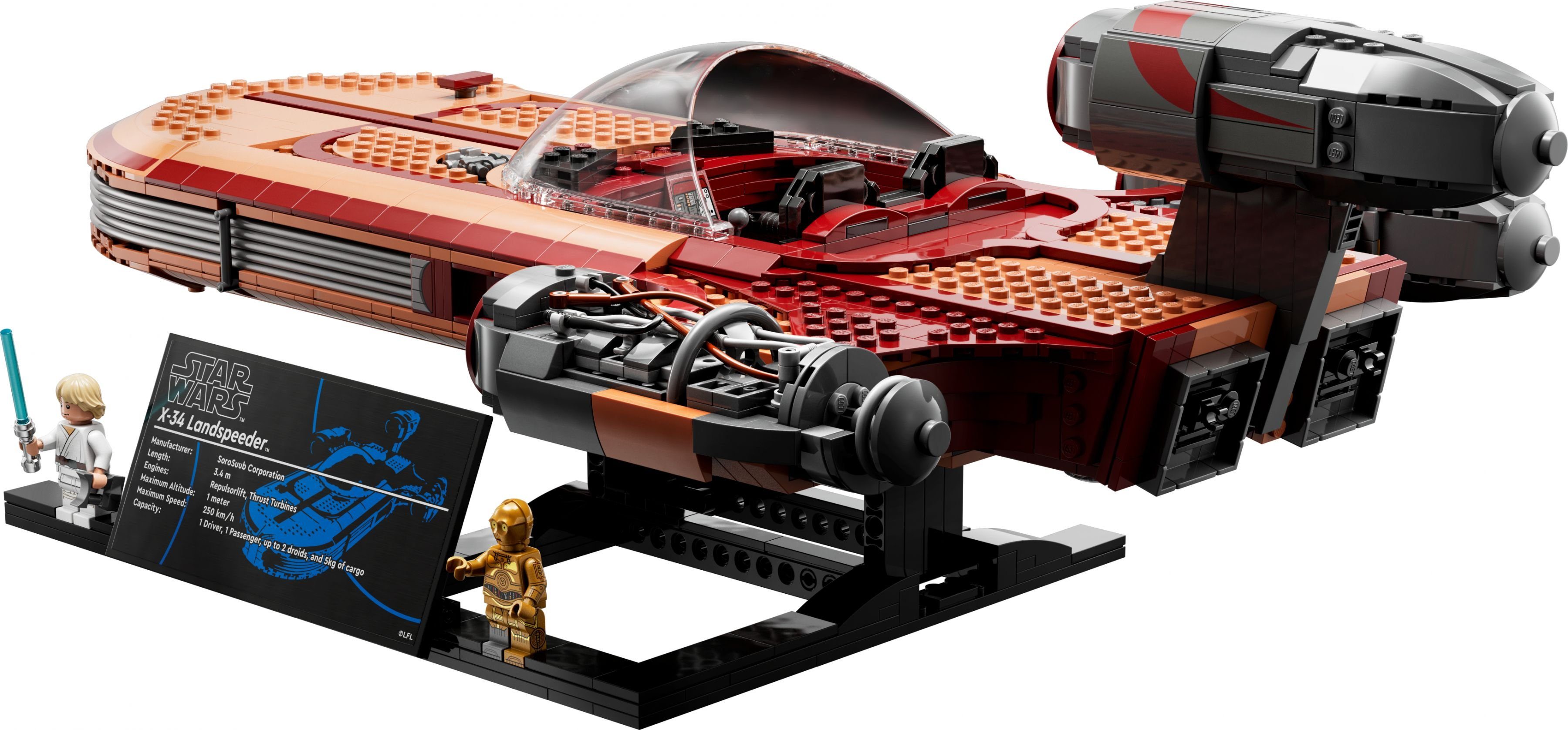 LEGO® LEGO 75341 Star Wars Luke Skywalker’s Landspeeder Konstruktionsspielsteine, (Set, 537 Teile)