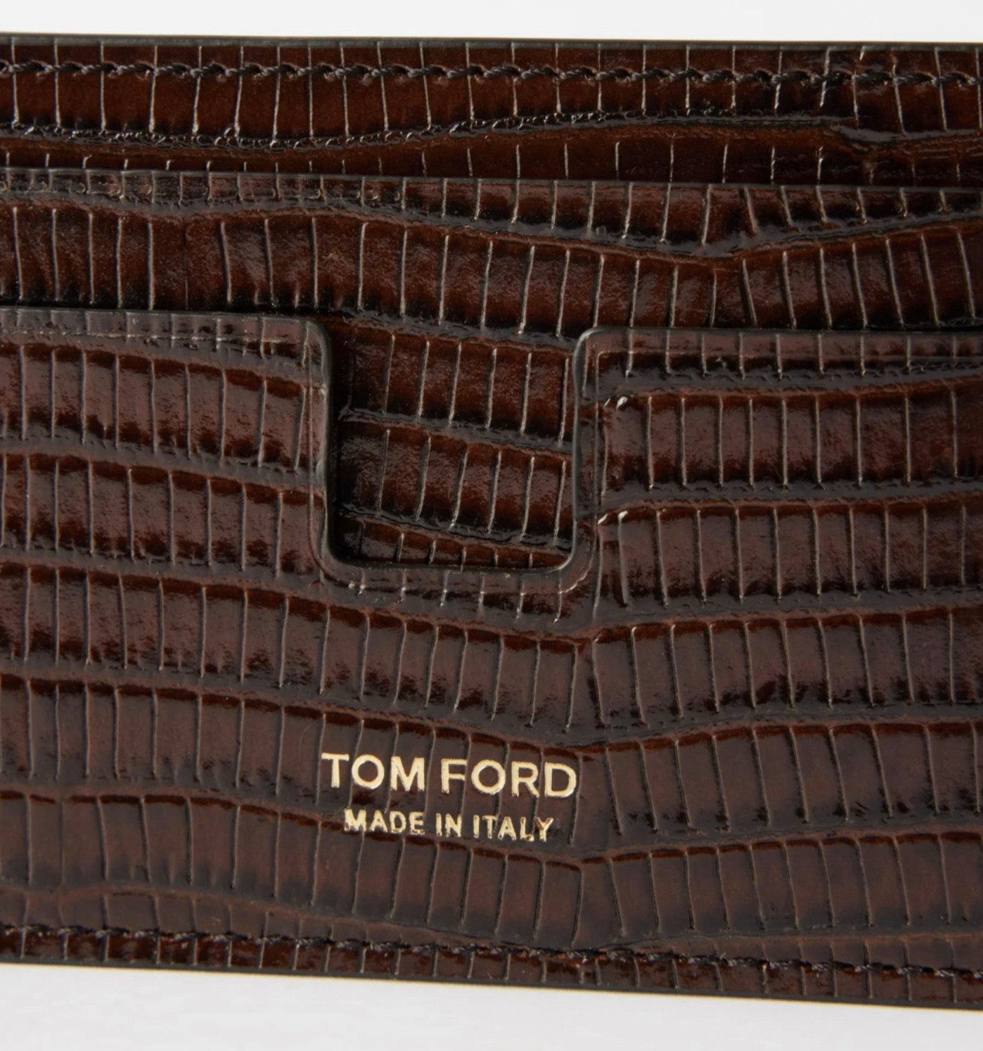 Tom Ford Kartenetui Portemonnaie Kartenetui Card Holder Geldbörse Wallet mit Clip Dust Bag, mit goldenem Clip auf der Rückseite