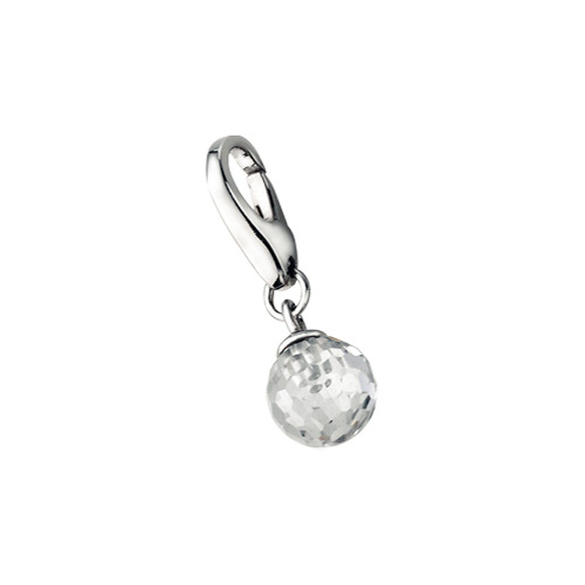 Charm Kugel Zirkonia Kugel, Silber 925