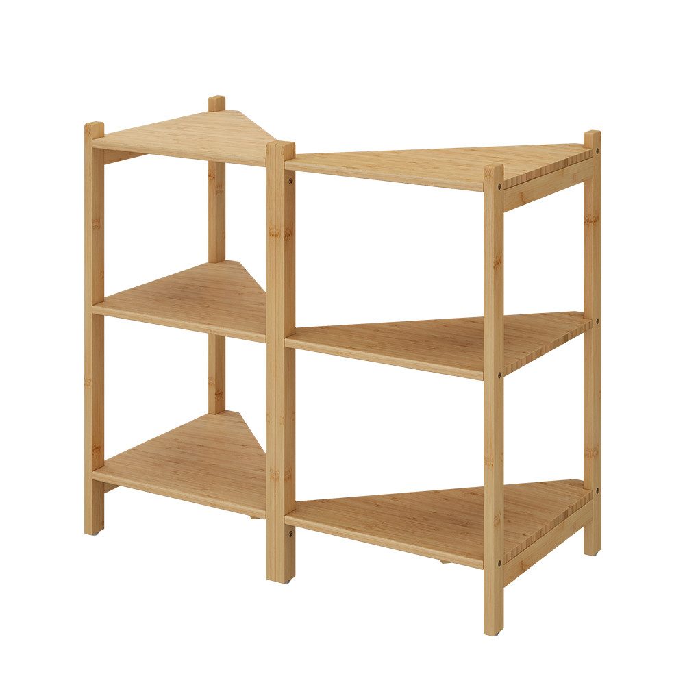 Vicco Waschbeckenunterschrank Zeno, Bambus, 68 x 60.5 cm 2er Set (1-St)
