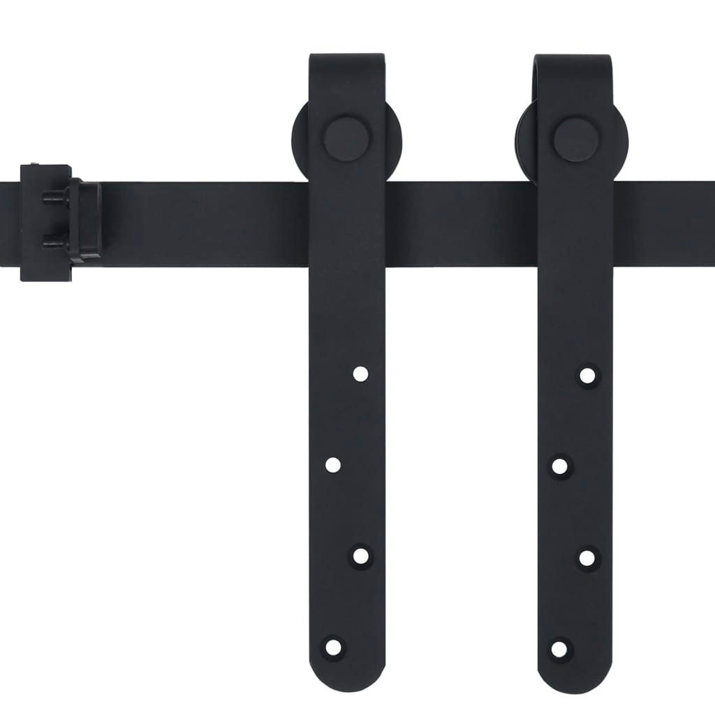 vidaXL Schrankeinsatz Mini Schiebetürbeschlag Set für Schranktüren Carbonstahl 122 cm (1 St)