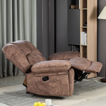 REDOM Massagesessel TV-Sessel,Relaxsessel (2 Becherhalter, 2 Seitentaschen), mit Massage- und Heizfunktion, 115*68*105cm