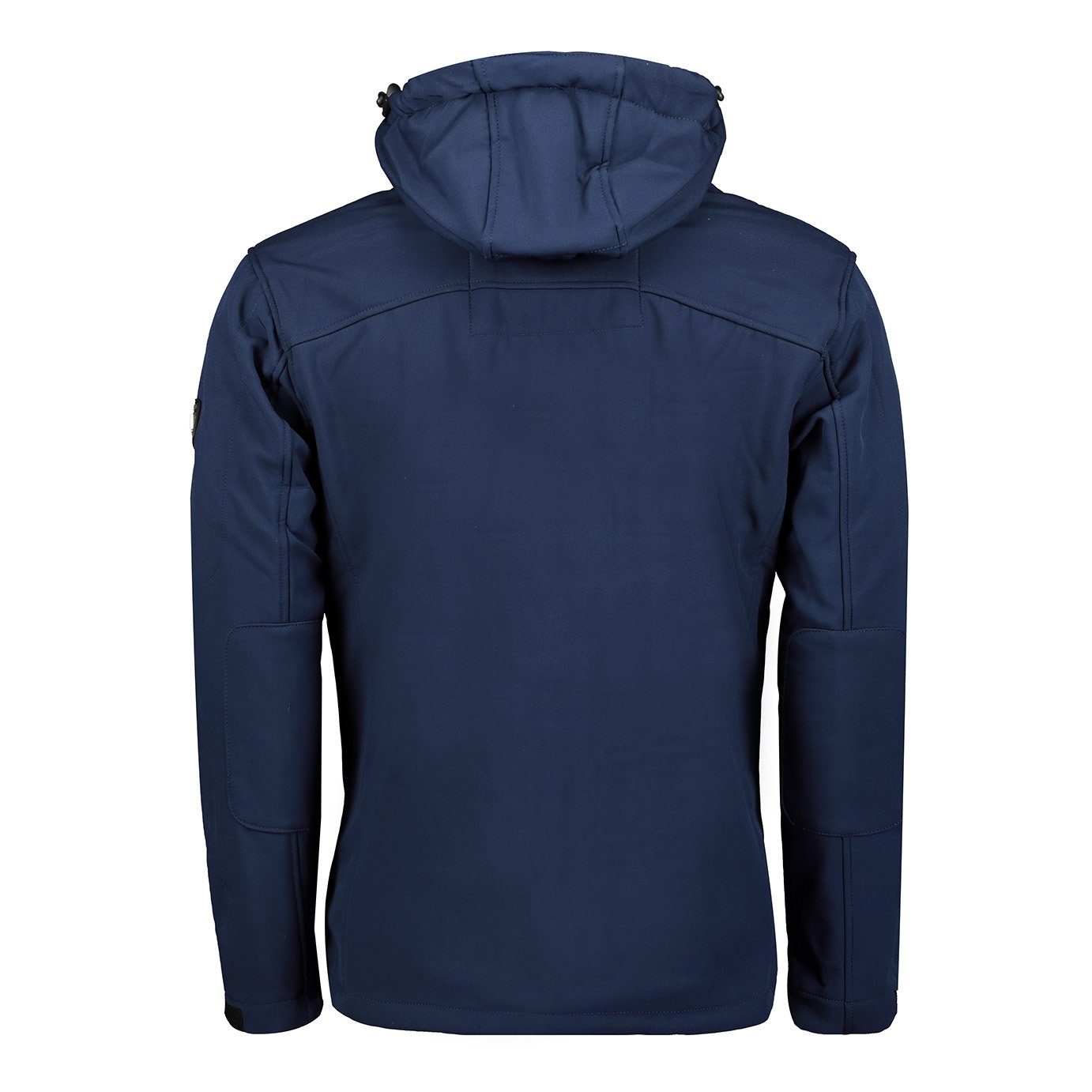 Geographical Norway Softshelljacke Herren TUNAR hochschließender - Kragen, Navy abnehmbarer Softshell mit Kapuze