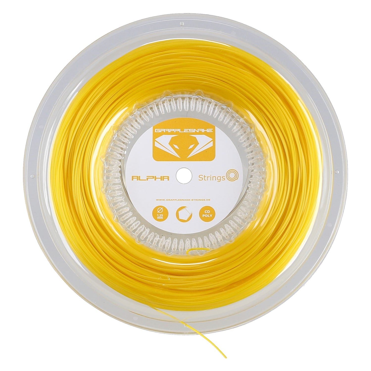 Tennissaite Alpha 1.25 (Haltbarkeit+Spin) gelb 200m Rolle