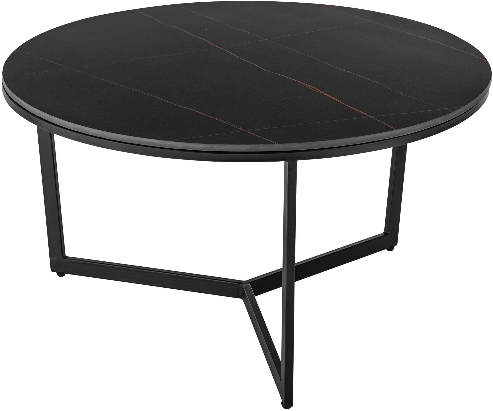 Stolkom Sp.z.o.o. Couchtisch HARPER 1, rund Keramik, Tisch-Platte marmorisi günstig online kaufen