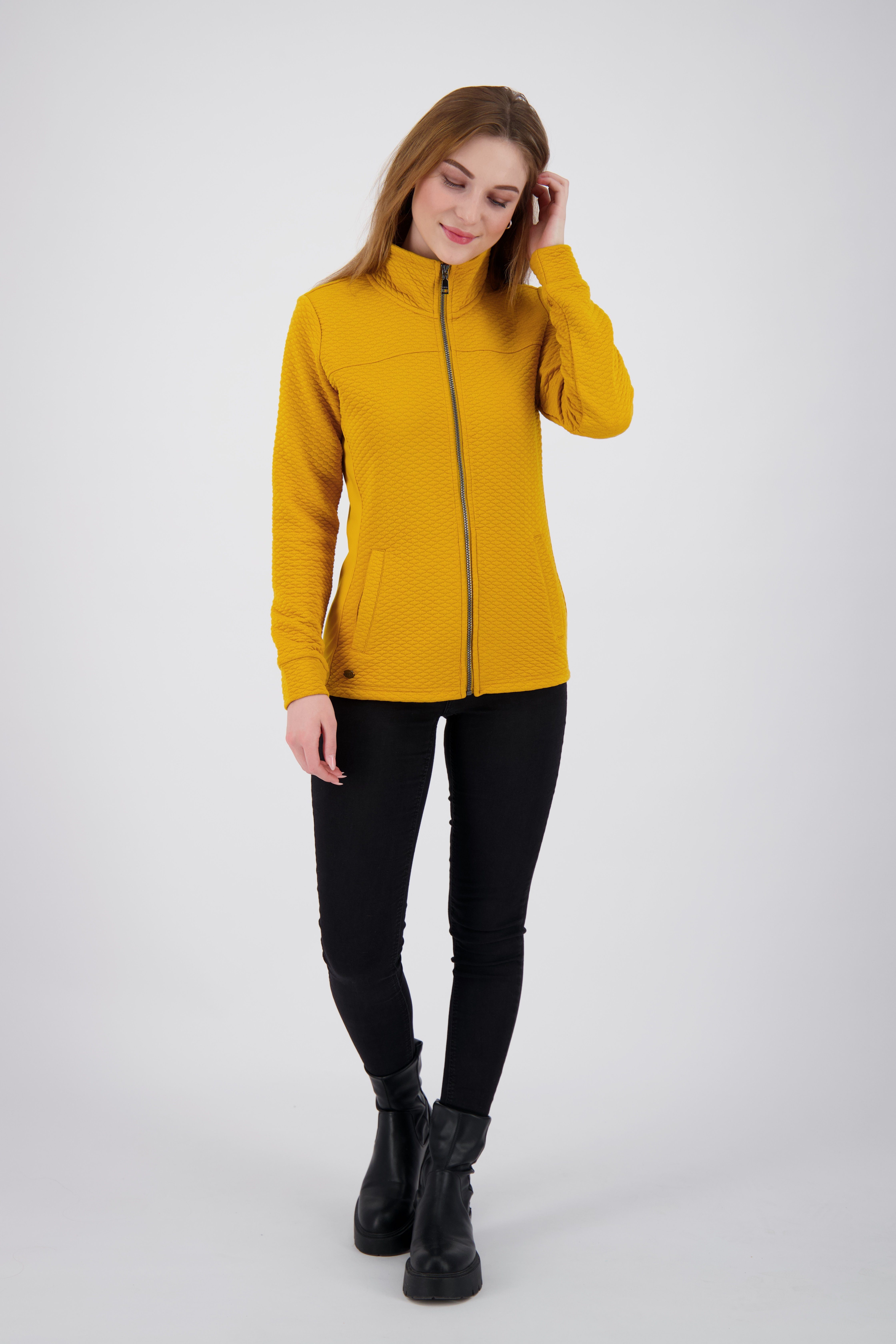 moderner DEPROC golden Fleecejacke yellow CAMBLY NEW WOMEN Active mit QUILT CS Stepp-Optik