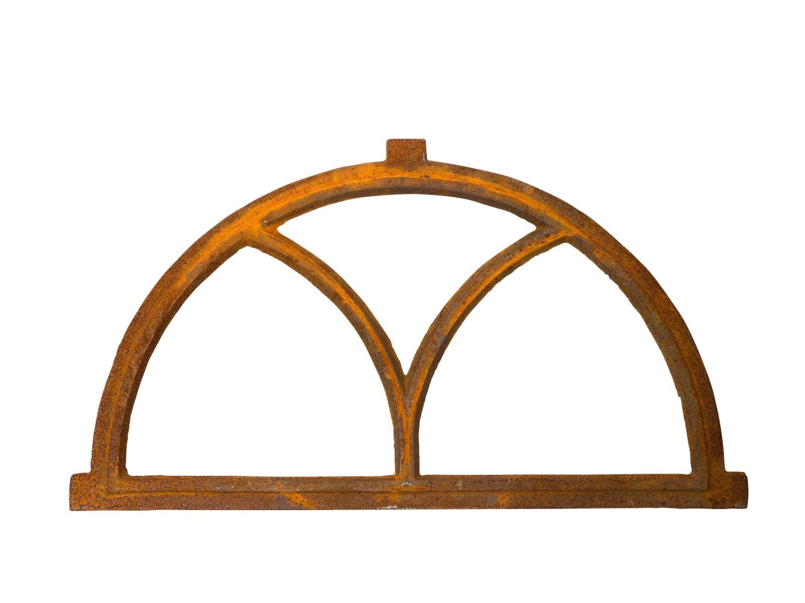 Dekoobjekt Nostalgie Stallfenster Bogen Fenster 44x86cm Eisen Gusseisen antik Sti