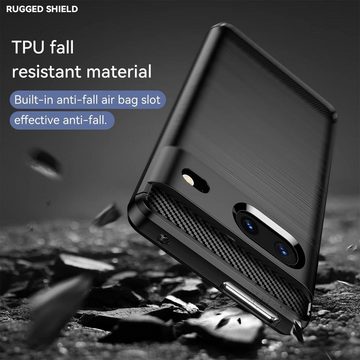 CoolGadget Handyhülle Carbon Handy Hülle für Google Pixel 7 6,3 Zoll, robuste Telefonhülle Case Schutzhülle für Pixel 7 Hülle