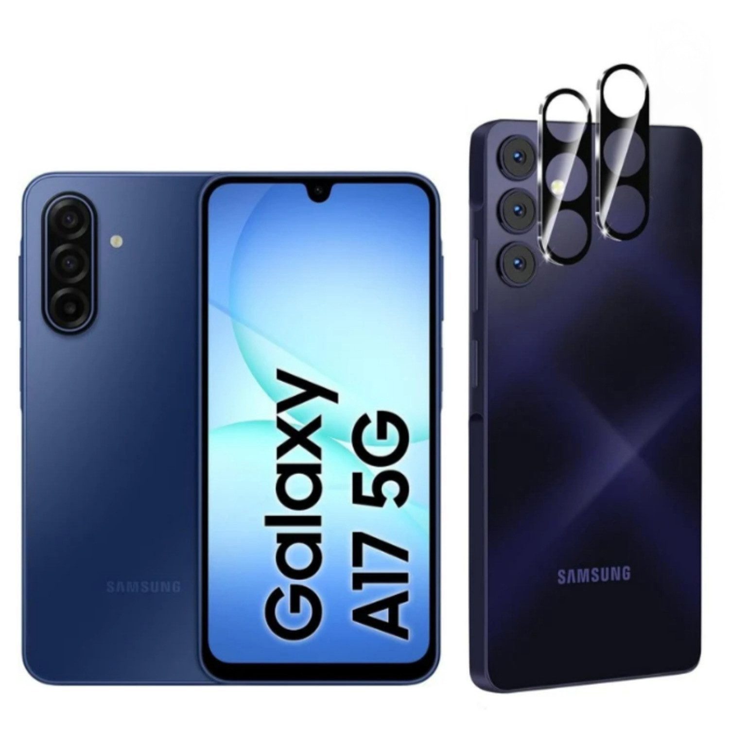 CLM-Tech Kameraschutzglas 2X für Samsung Galaxy A17 5G, Linse Schutzglas 9H Glas - Folie kristallklar Panzerglas, 2 Stück, Kratzfest