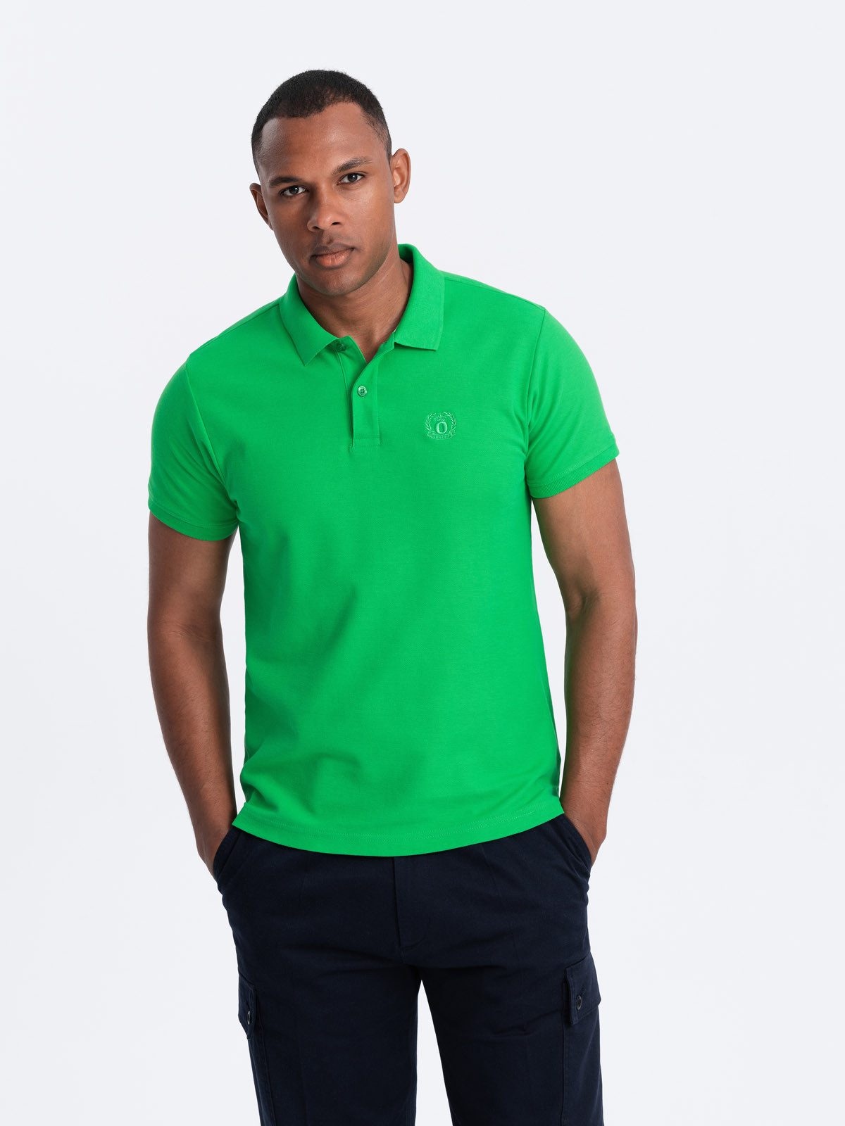 OMBRE Poloshirt Herren-Poloshirt aus Piqué-Strick BASIC günstig online kaufen