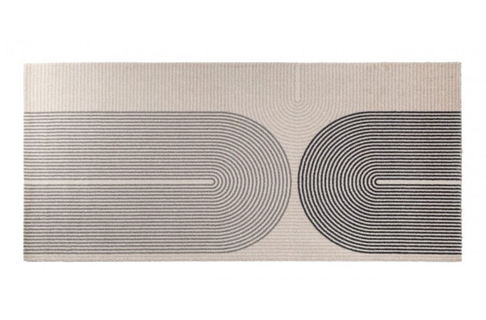 MD Entree Fußmatte Universal Teppichläufer Wohnzimmer Teppich, rechteckig, Höhe: 8 mm, bei 30° waschbar, anti-rutsch, 67 x 150 cm, Rainbow, beige
