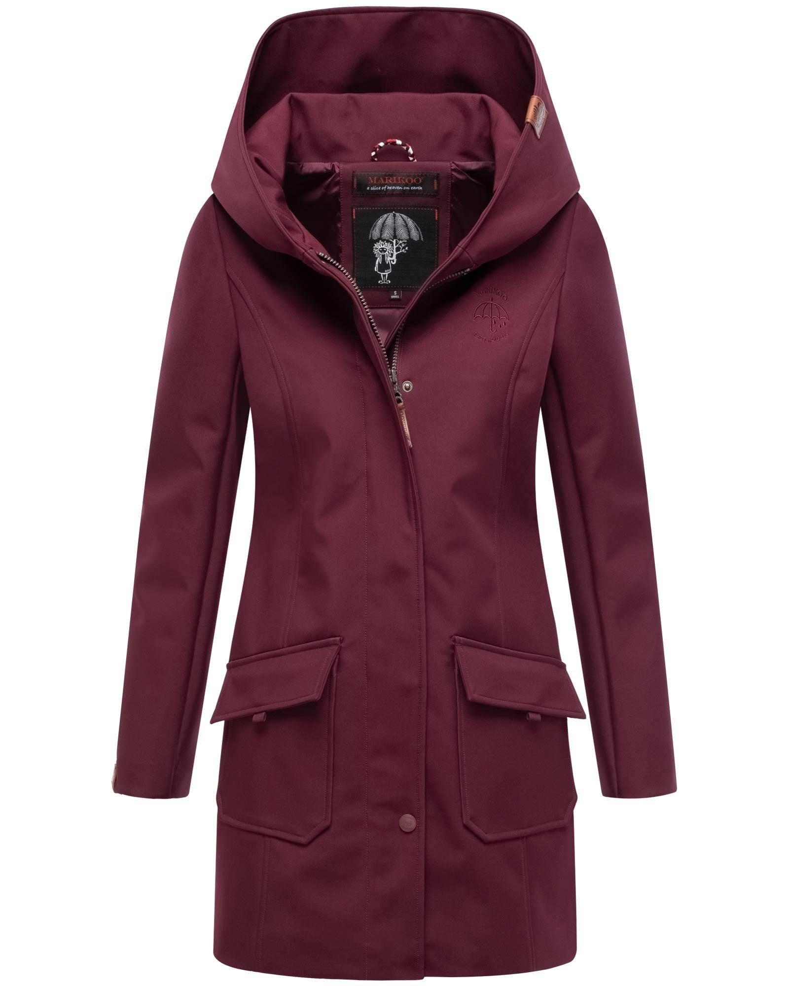 Marikoo Softshelljacke Softshelljacke Mayleen – Damen Übergangsjacke mit Ka günstig online kaufen