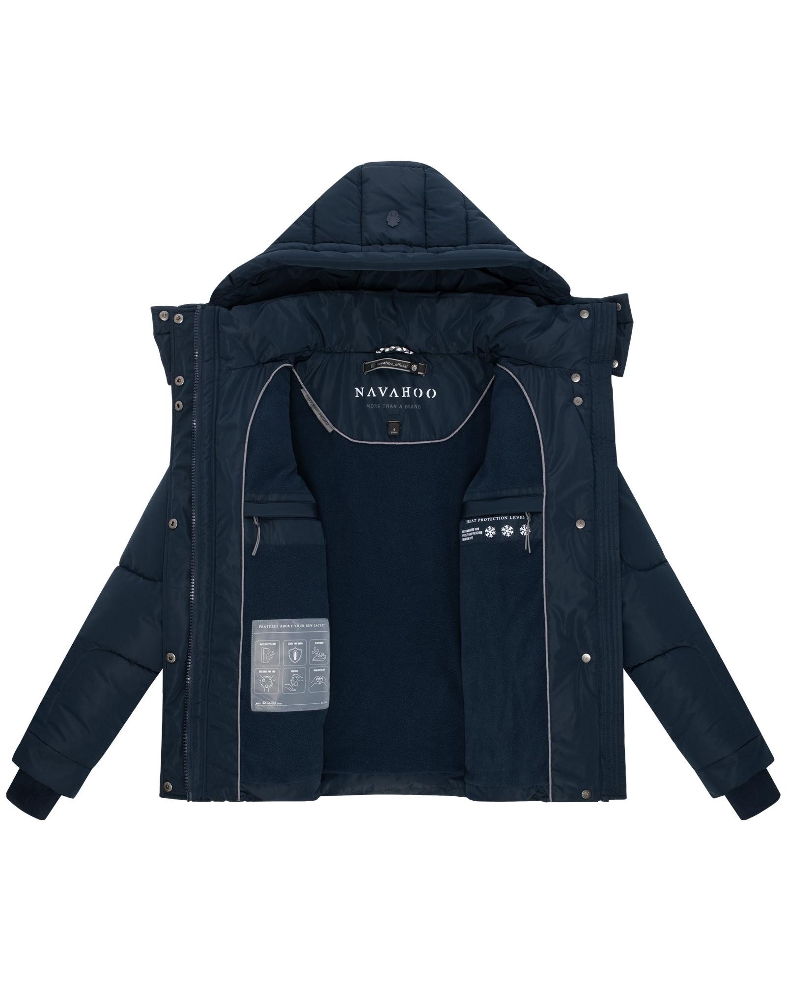 Navahoo Steppjacke Zauberlicht 14 Winterjacke mit abnehmbarer Kapuze und Fleece-Futter