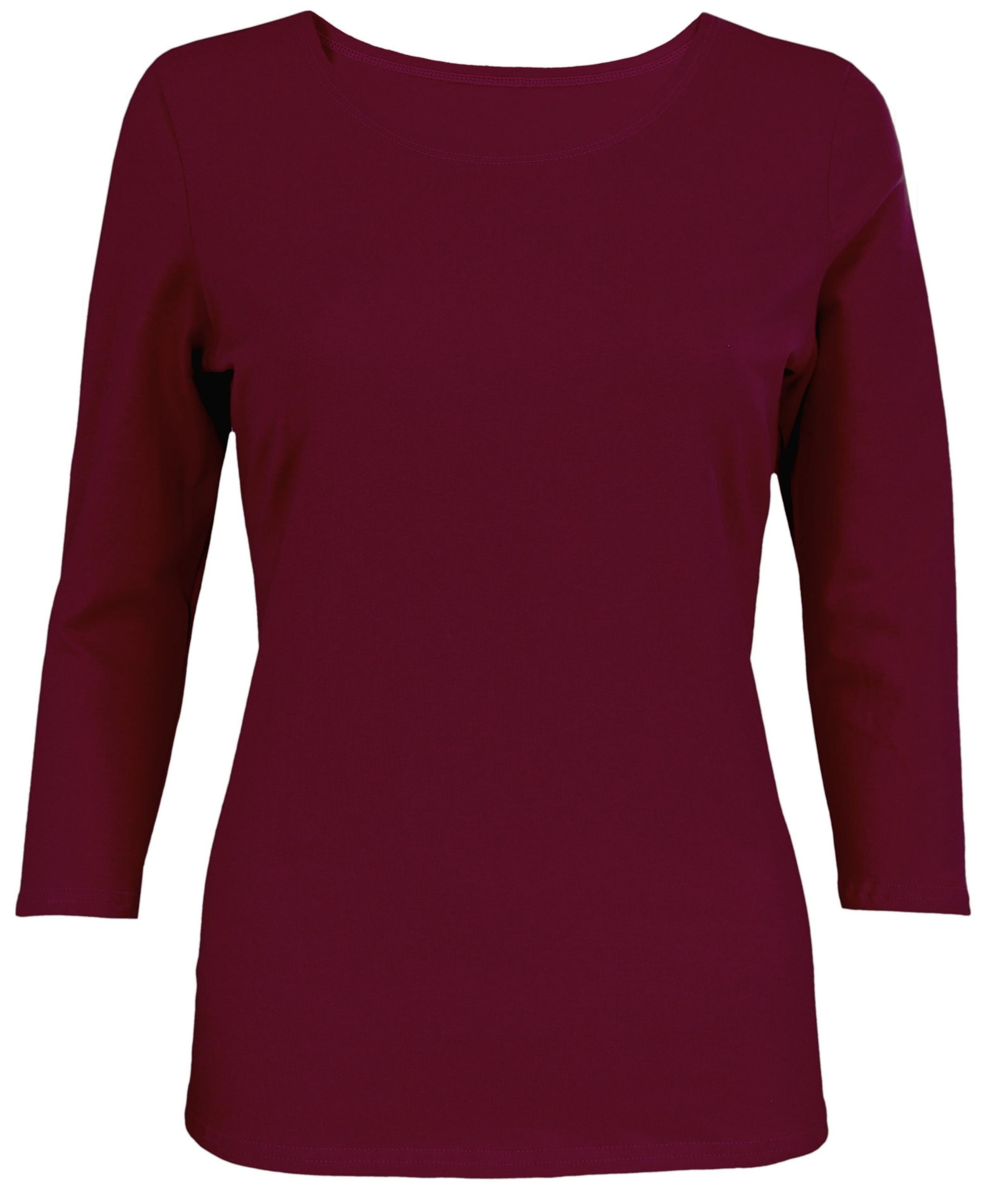 Longshirt Alkato Damen Shirt 3/4 Arm mit Rundhals