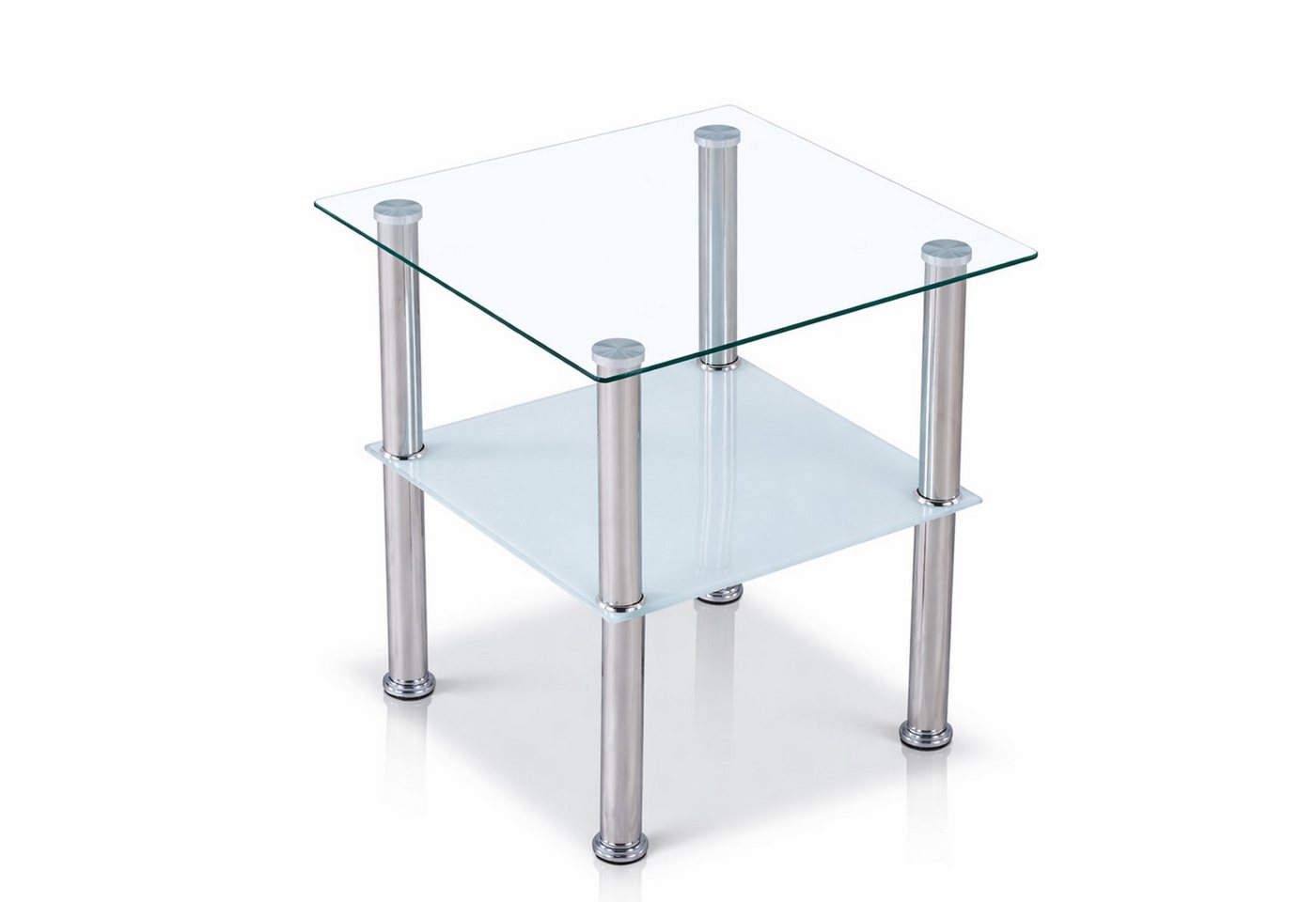 HOOZ Beistelltisch Beistelltisch 40x40cm, sandierte Ablage - quadrat (Set, 1-St., 1 x Beistelltisch), satinierte quadratische Ablage