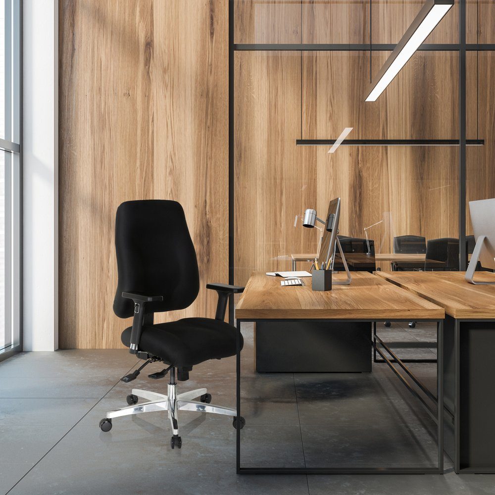 Schwarz Profi OFFICE Schreibtischstuhl Drehstuhl ergonomisch ZENIT Bürostuhl St), hjh COMFORT (1 Stoff
