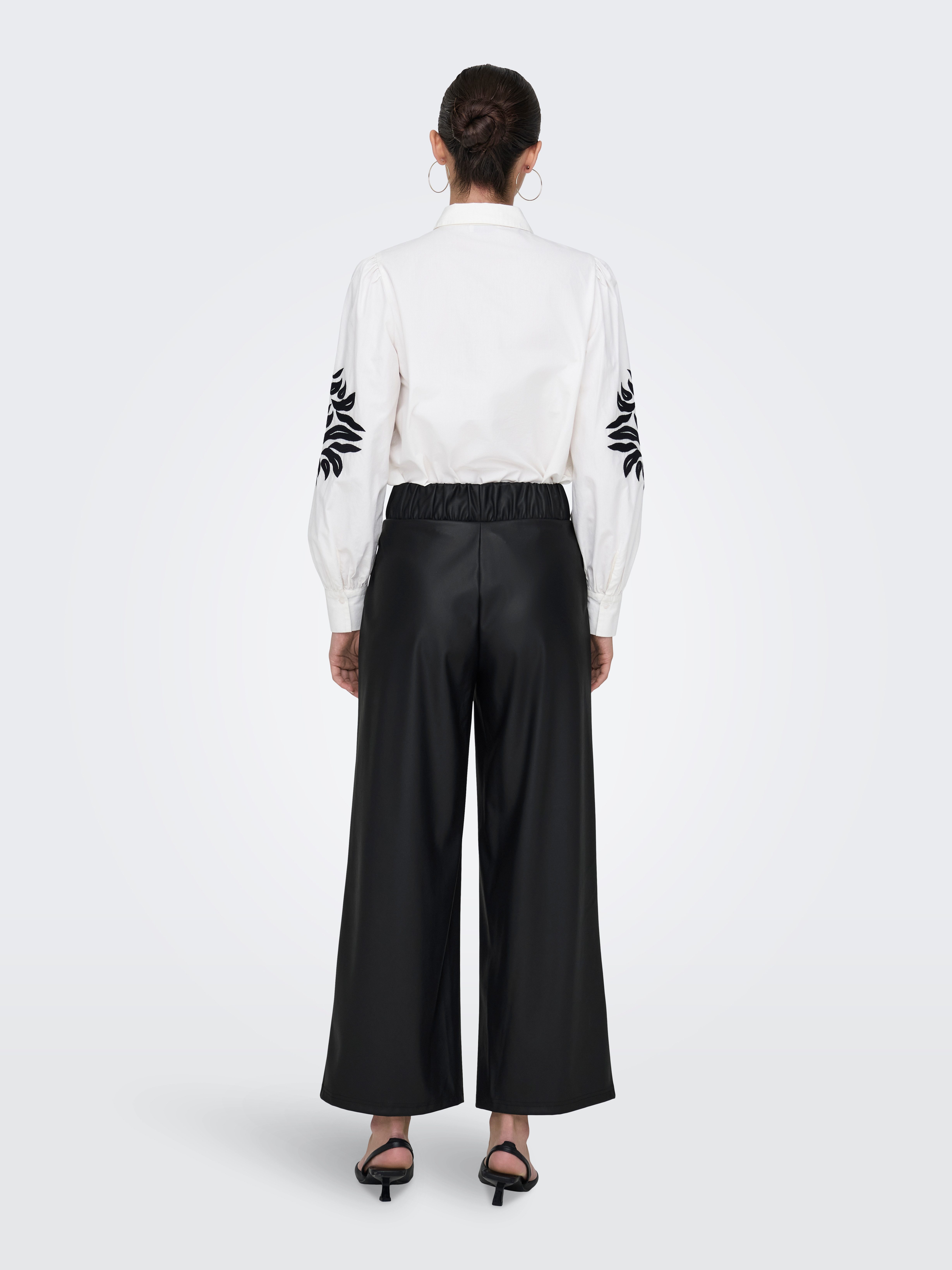 JDY Lederimitathose JDYSOYA GEGGO PU PANT JRS NOOS