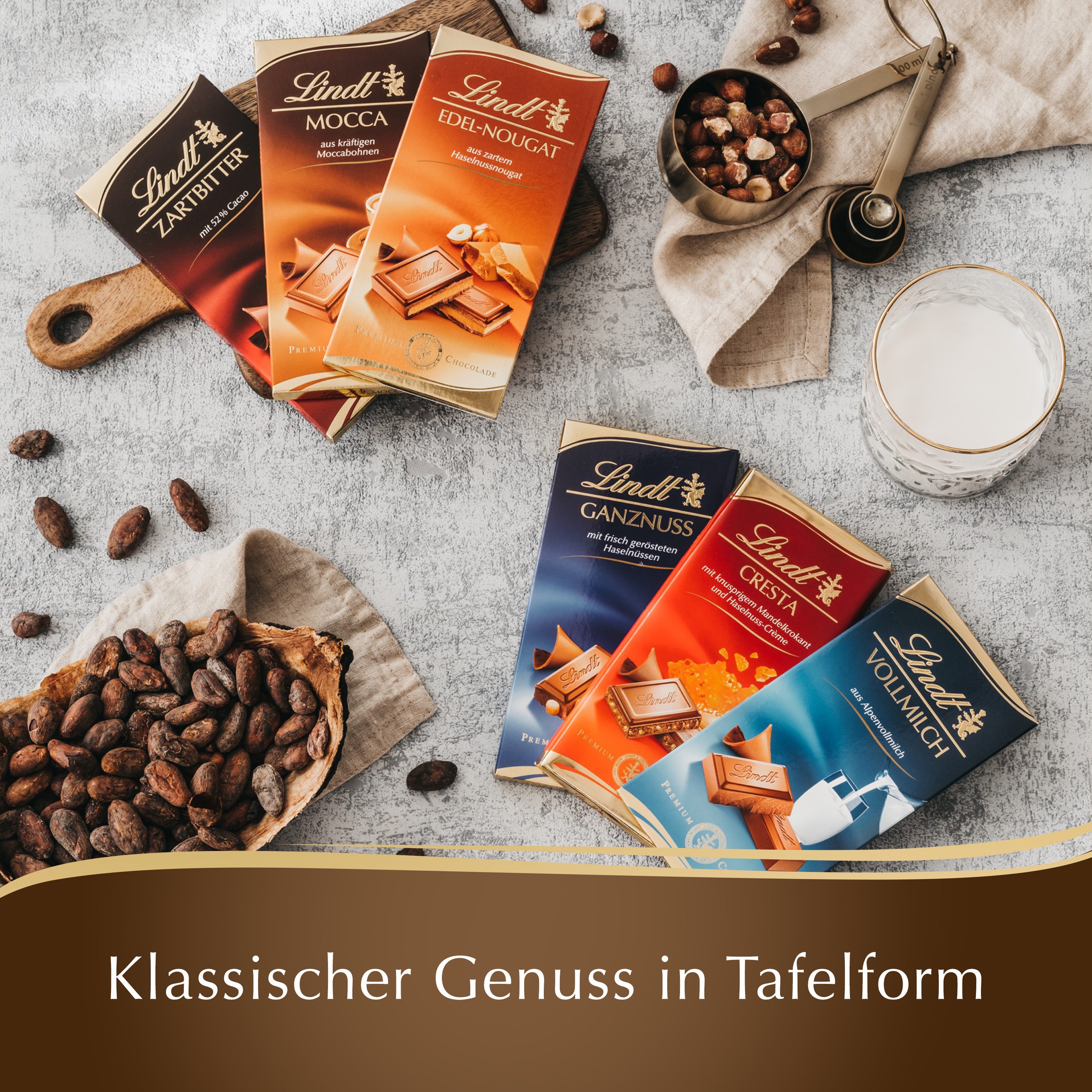 LINDT Schokolade Ganznuss Tafel Alpenvollmilch mit Haselnüssen 100g, 1 x 100 g, 1 St.