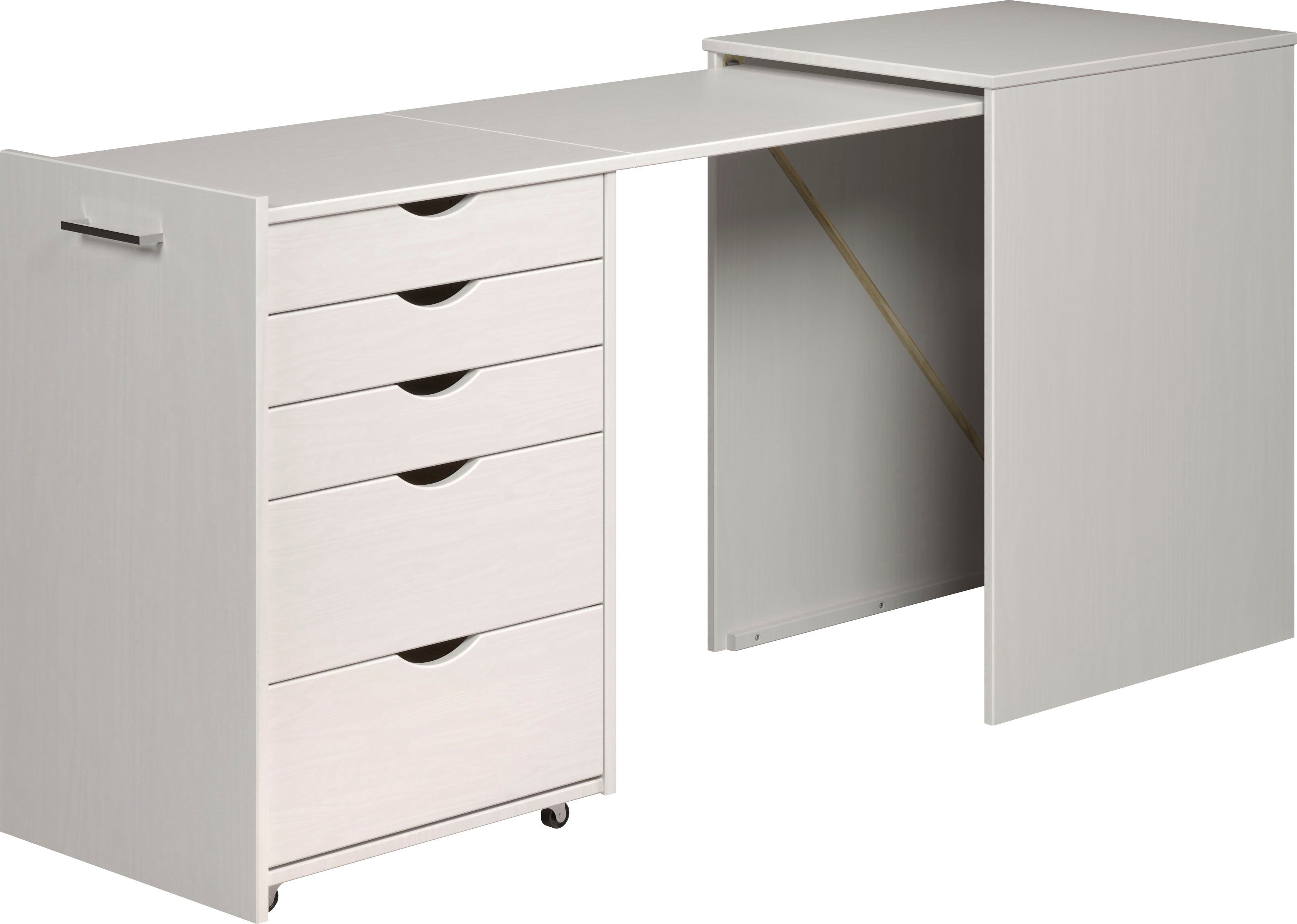 INTER-FURN Regal-Schreibtisch Voltera (1-St), kleiner Massivholz günstig online kaufen