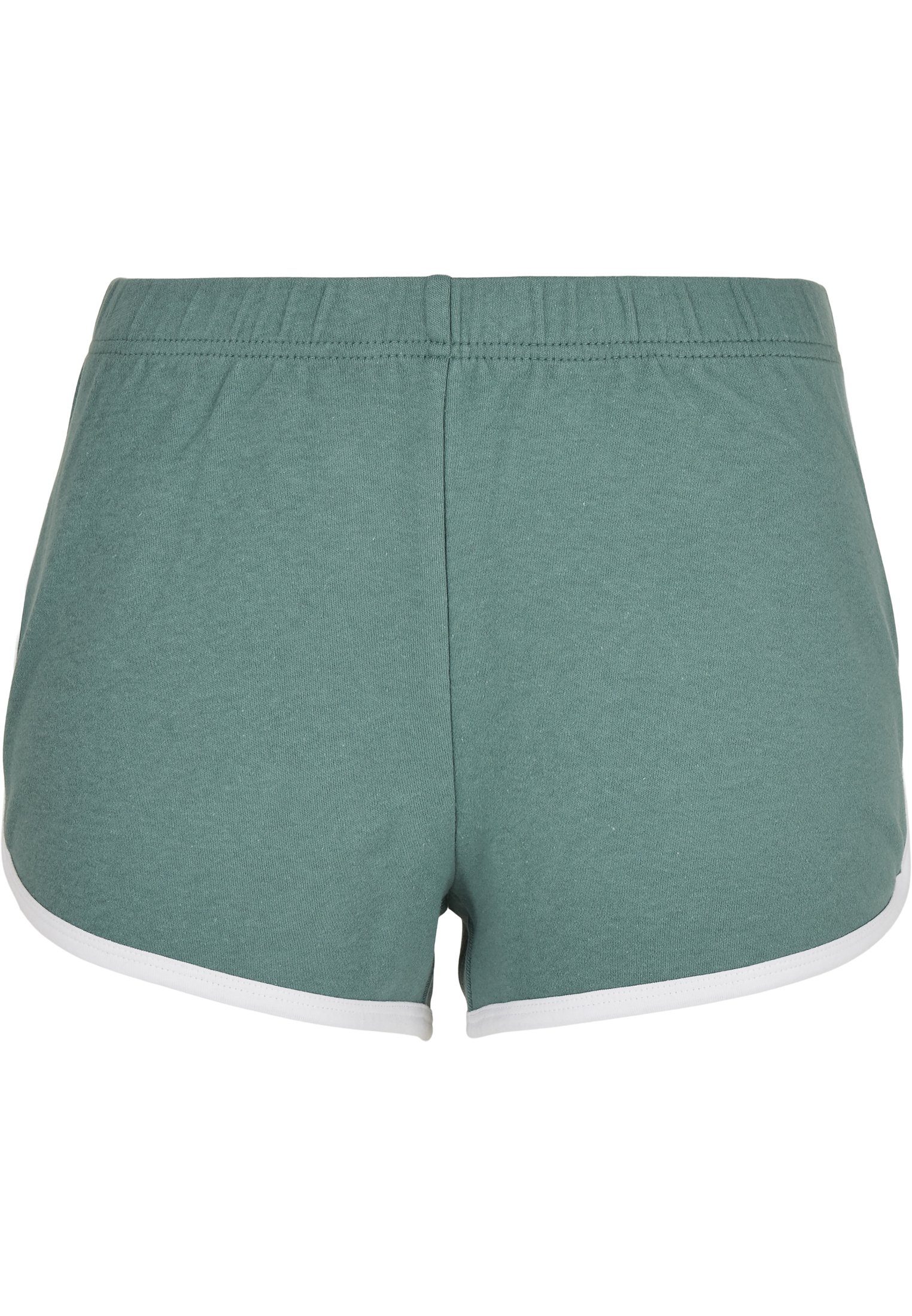 Ladies (1-tlg) Hotpants Damen CLASSICS URBAN Organic Stoffhose Retro Interlock paleleaf/white