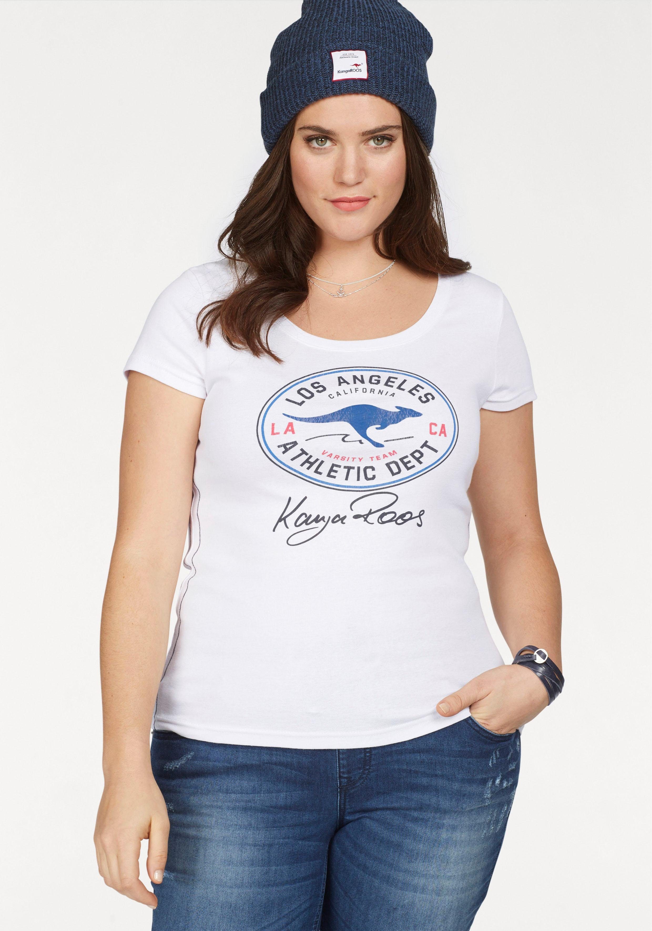 KangaROOS T-Shirt Kurzarm, sehr figurbetont, im Vintage-Design, Rundhalsaus günstig online kaufen